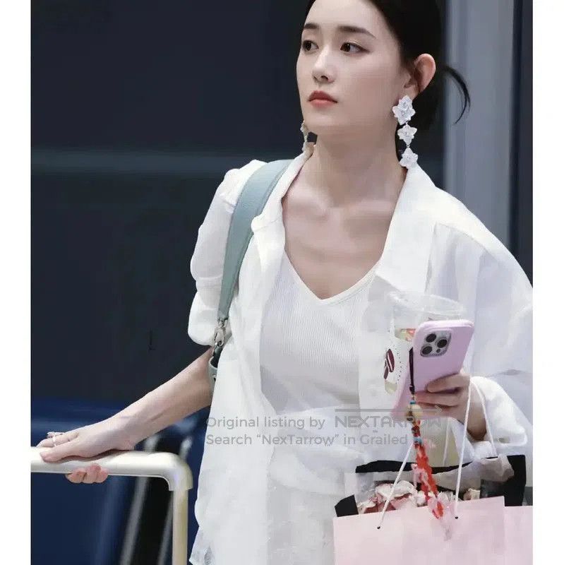Max Mara MaxMara White Floral Short Sleeve Shirt . Size L / US 10 / IT 46 - 7 Thumbnail