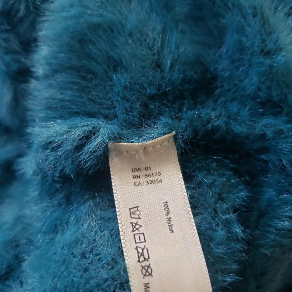 Designer CT1289a Free People Ladies Button Down Teal Sweater. Large Size L / US 10 / IT 46 - 6 Thumbnail