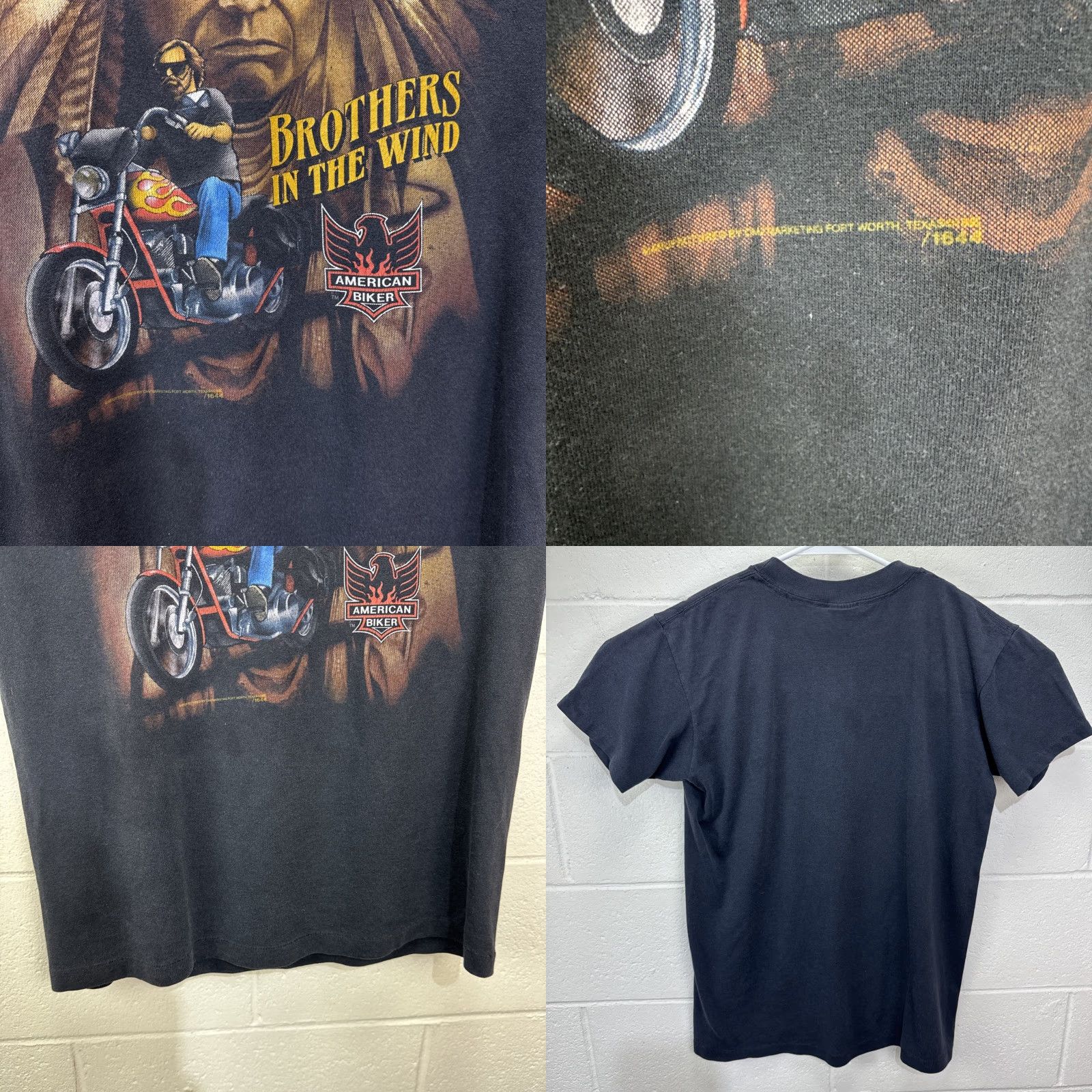 Vintage VINTAGE 3D EMBLEM T-SHIRT American Biker 90s Size L