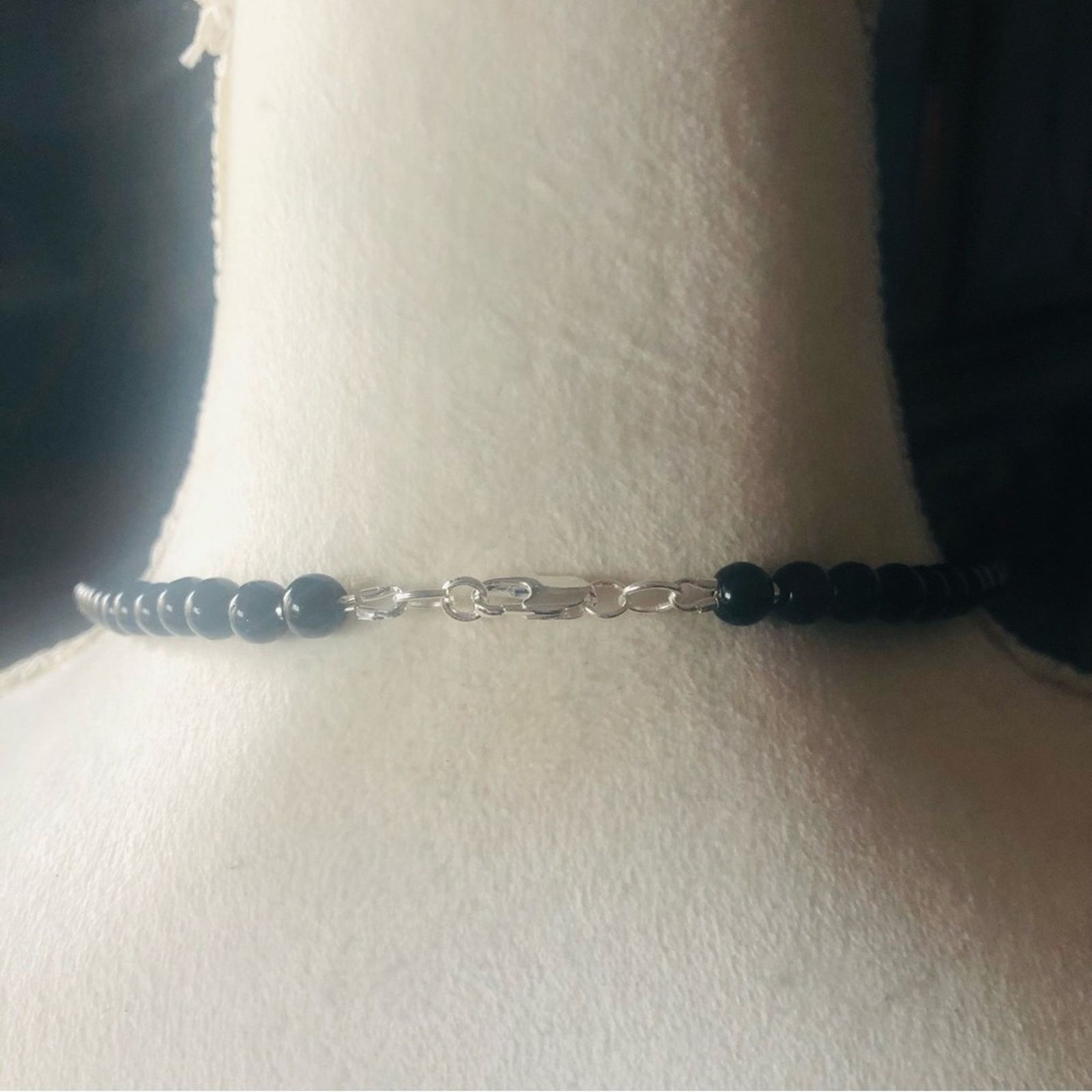 Handmade Handcrafted repurpose black chandelier Pearl necklace Size ONE SIZE - 7 Thumbnail