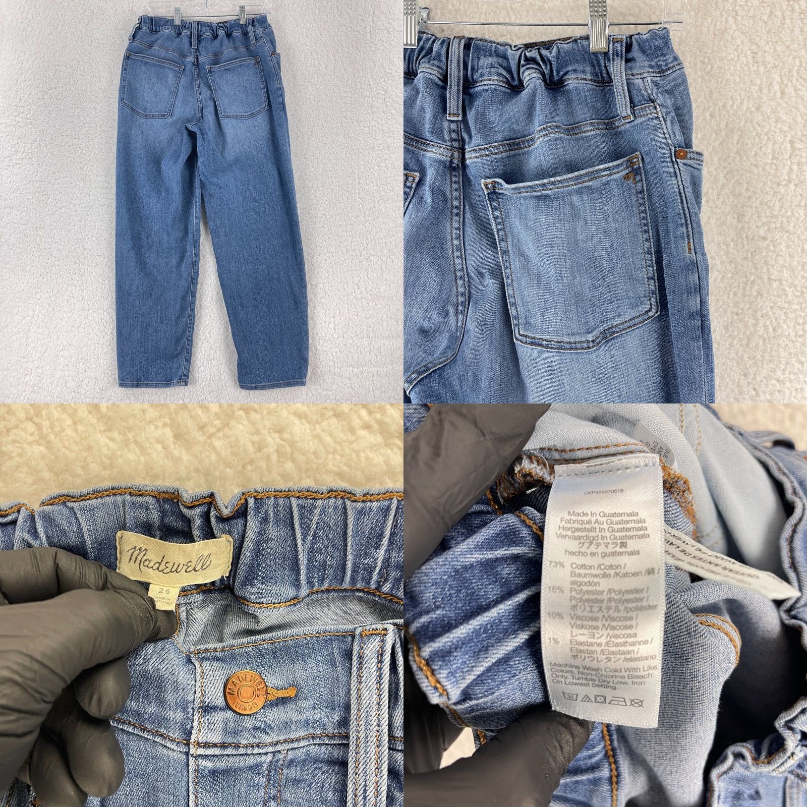 Madewell Madewell Jeans Womens Size 26 Pull On Straight Leg Blue Denim High-Rise Casual Jeans Size 26" / US 2 / IT 38 - 9 Thumbnail