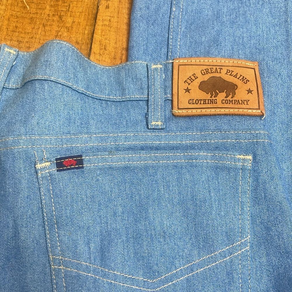 Vintage 70s Vintage Mens Bootcut Jeans The Great Plains Clothing Co Size US 35 - 8 Thumbnail