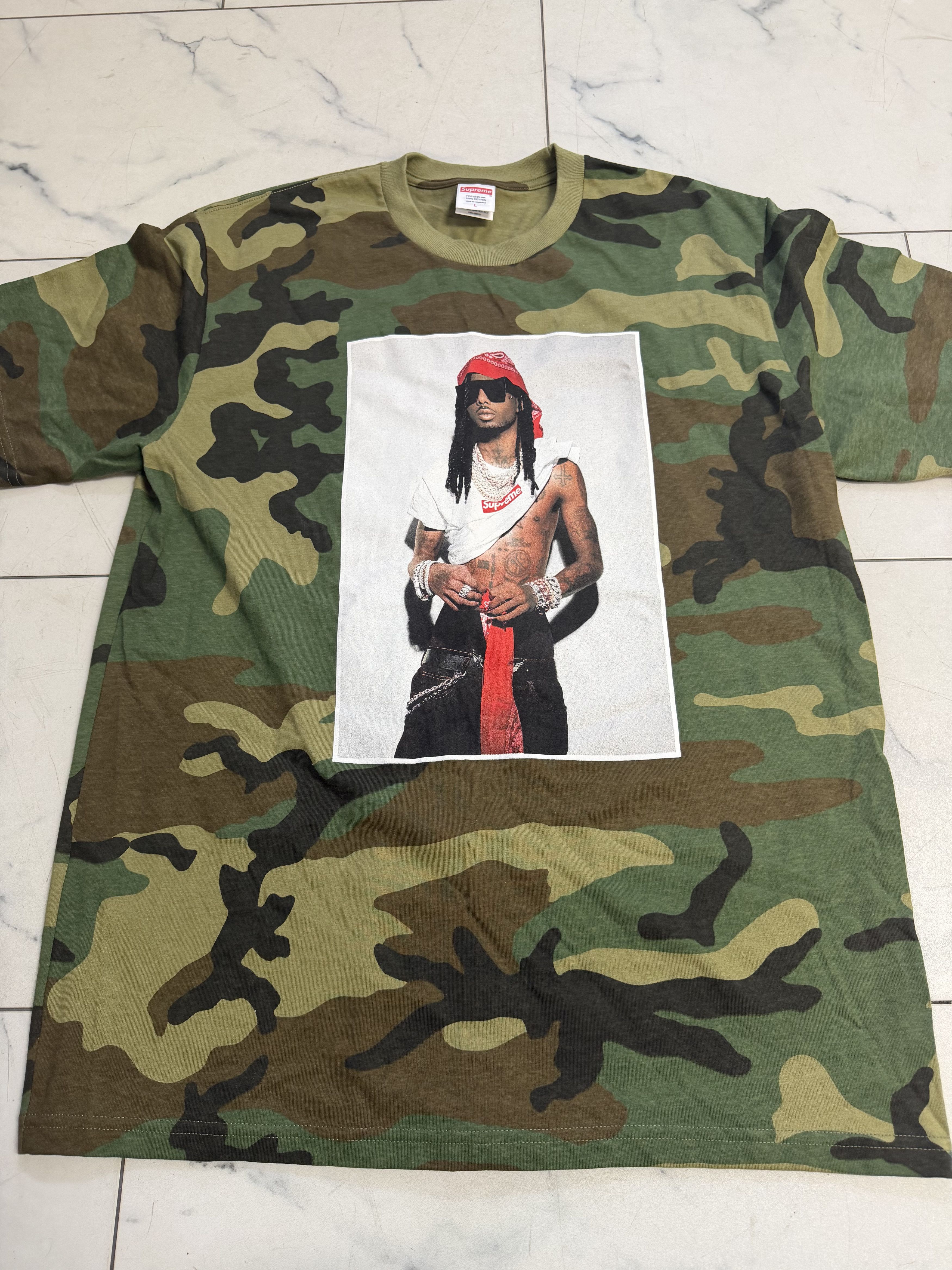 Supreme Supreme Playboi Carti Camo Photo T-Shirt | Grailed