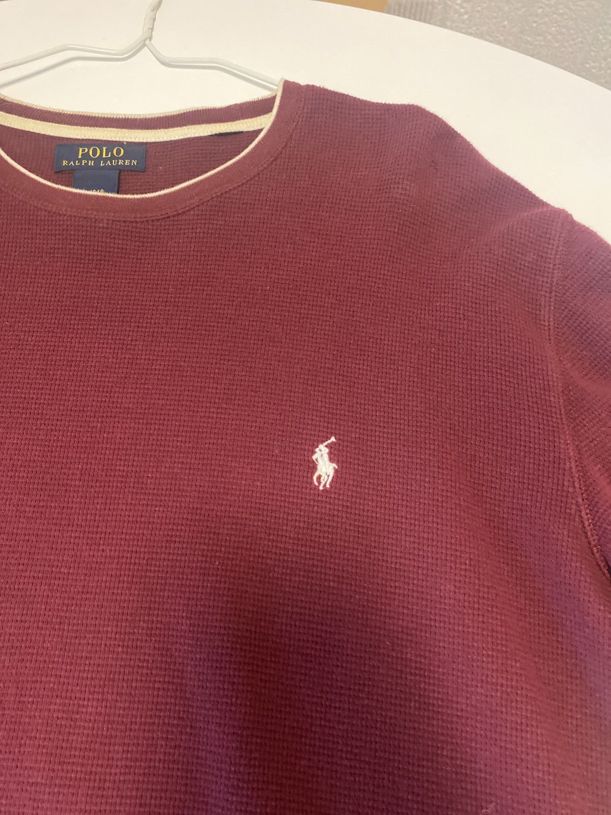 Polo Ralph Lauren Polo Ralph Lauren Waffle Knit Long Sleeve Shirt Size US L / EU 52-54 / 3 - 3 Thumbnail