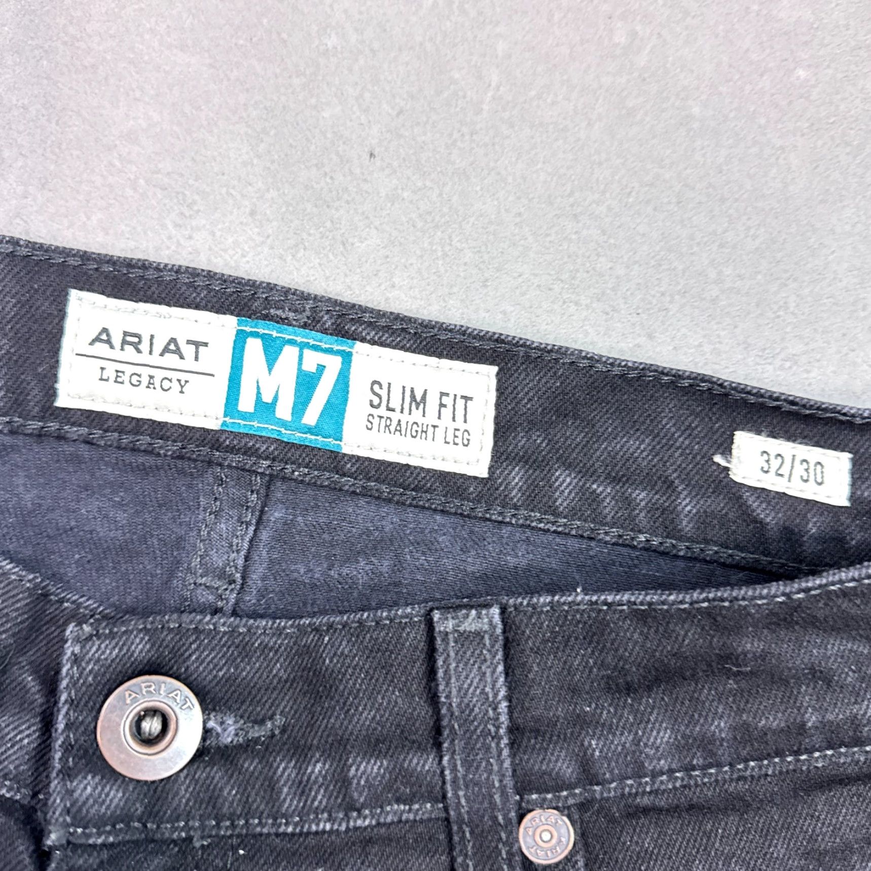 Ariat Ariat Jeans Mens 34x28 Black M7 Legacy Straight Slim Western Cowboy Jeans Size US 32 / EU 48 - 5 Thumbnail