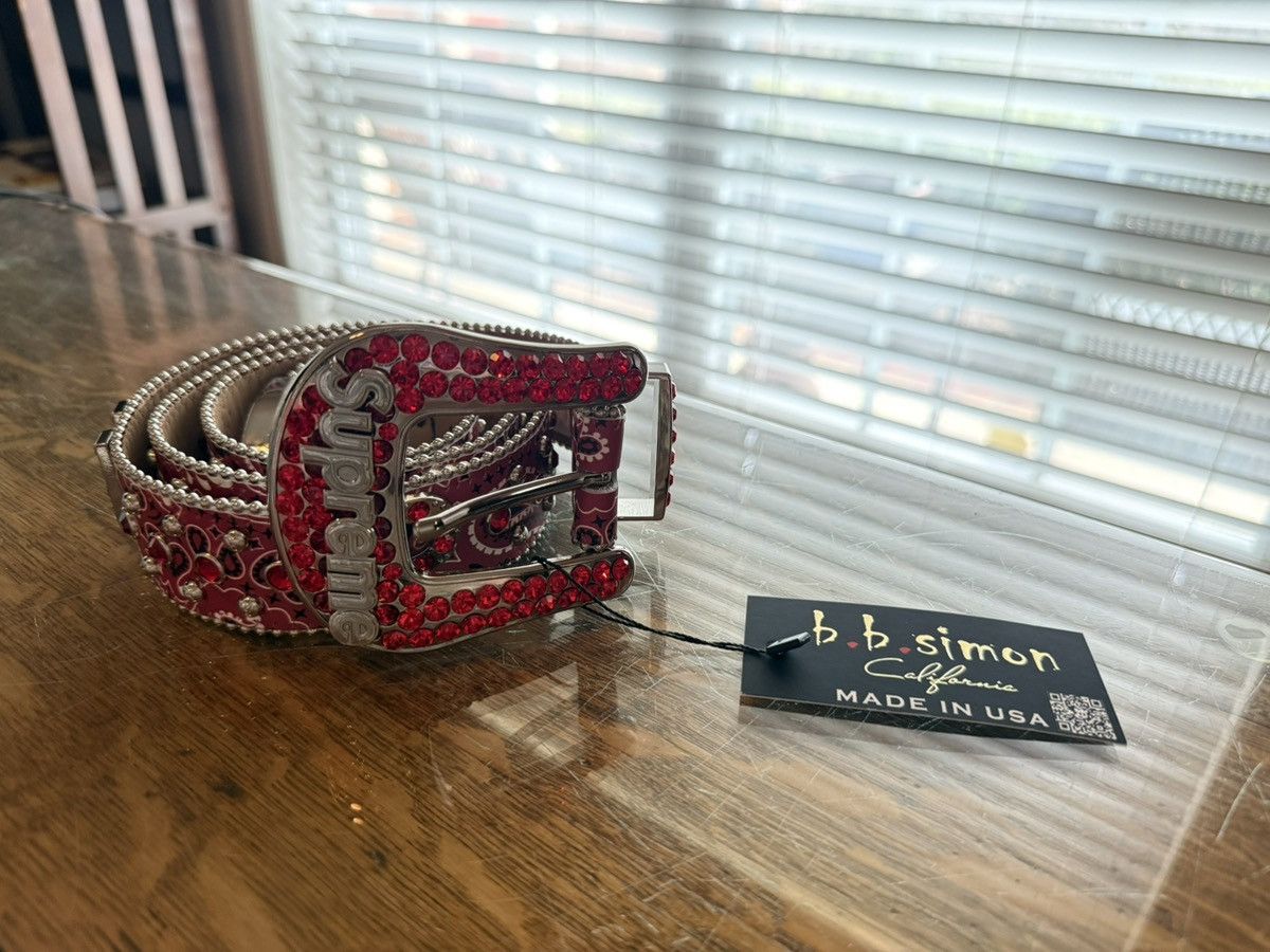 B.B. Simon × Supreme Supreme/b.b. Simon Red Bandana Belt SS26 Size 36 - 3 Thumbnail