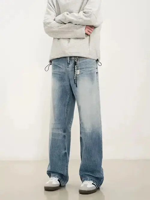 Vintage loose washed faded baggy gradient jeans Size US 32 / EU 48 - 5 Thumbnail