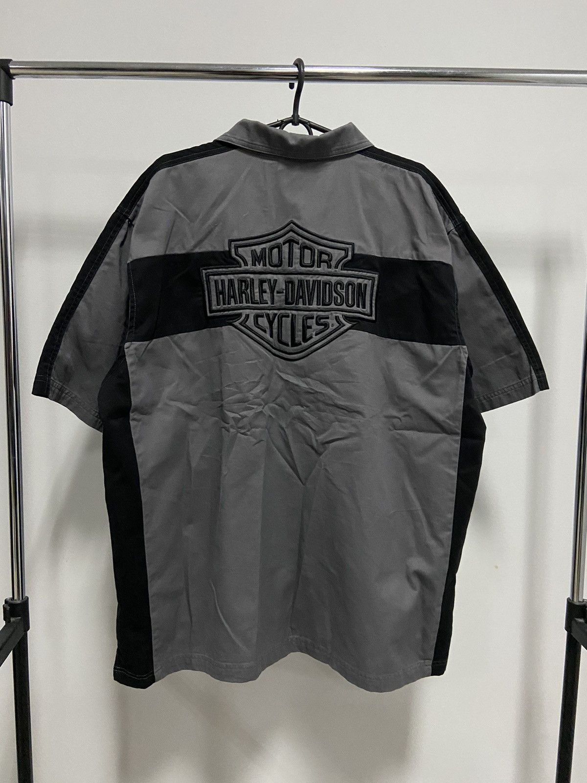 Harley Davidson × Vintage Harley Davidson buttons shirt vintage big logo biker Size US XL / EU 56 / 4 - 1 Thumbnail