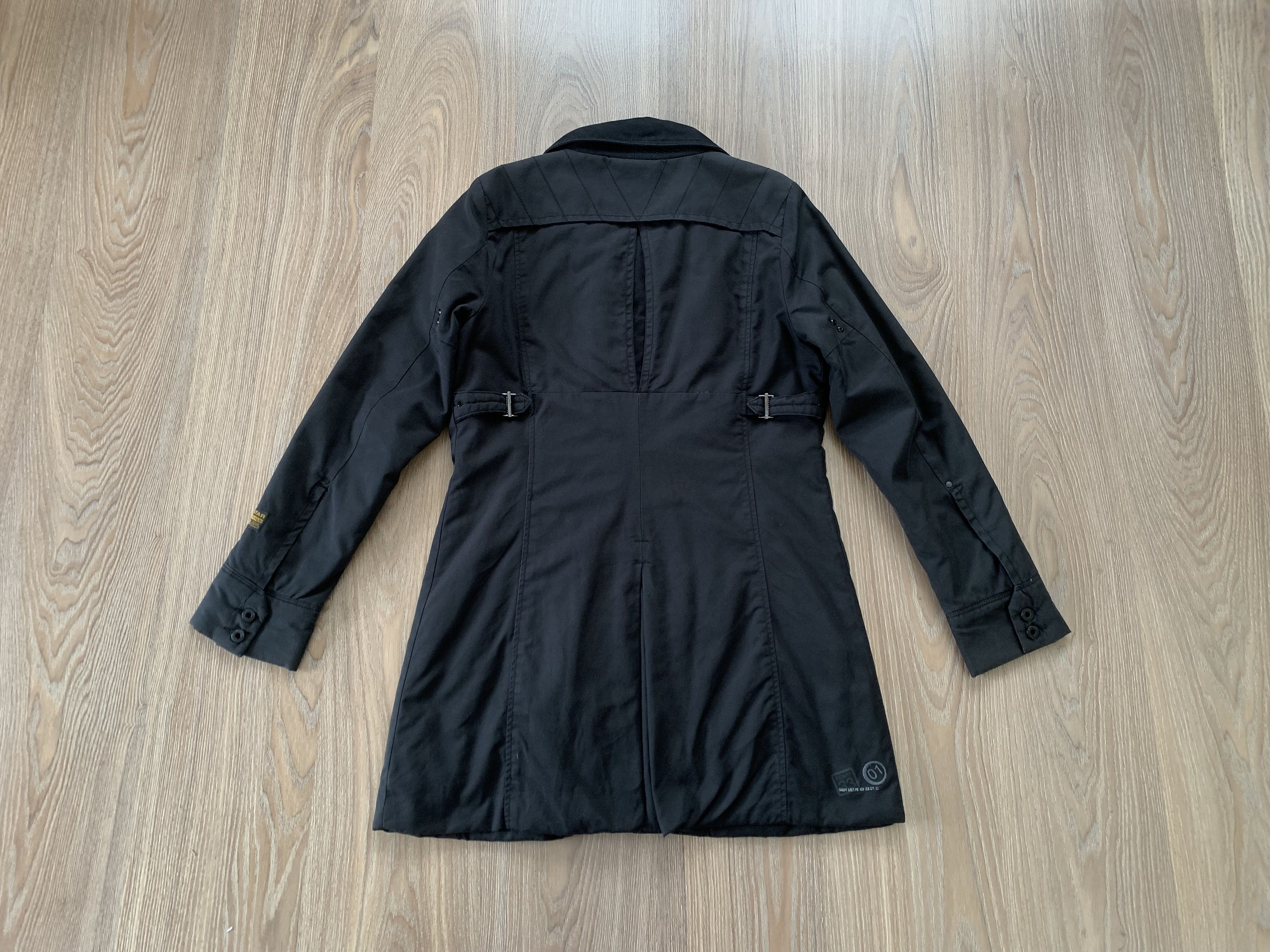 G-Star Womens G Star Raw 3301 Minor Black Trench Coat Size L / US 10 / IT 46 - 3 Thumbnail