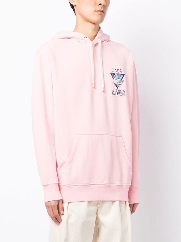 Casablanca o1mle0326 Embroidered Hooded Sweatshirt Casablanca Par Avion Size US M / EU 48-50 / 2 - 2 Thumbnail