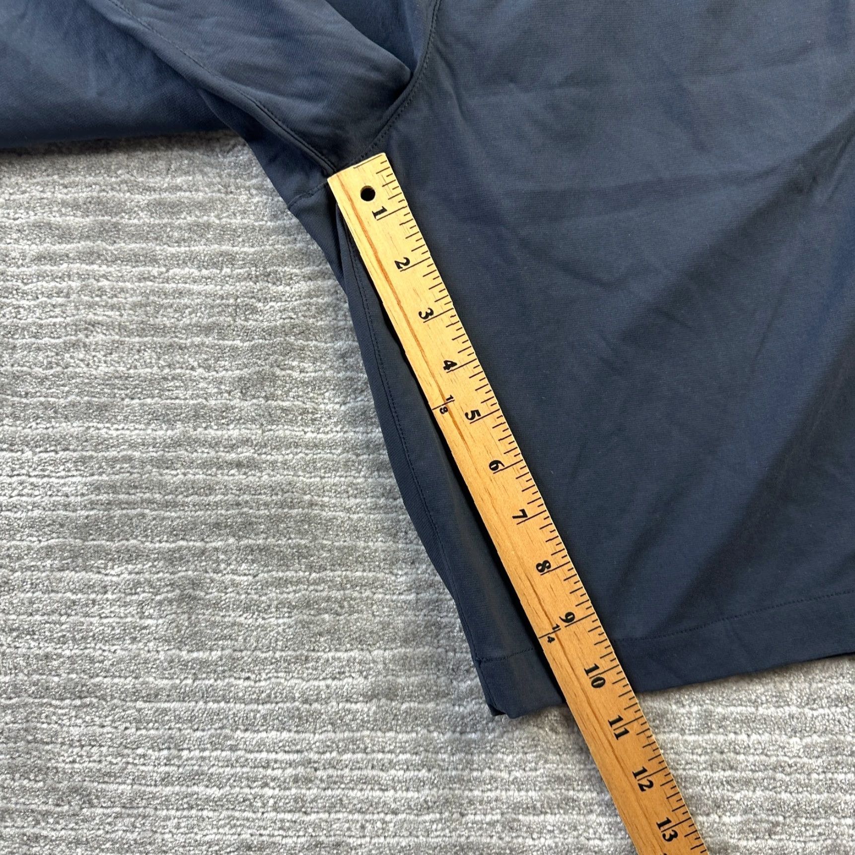 Lululemon Lululemon Shorts Mens 31 Blue ABC Commission Golf 10" Chino Regular Belt Loops Pockets Nylon Spandex Front Flat Button Logo Size US 31 - 8 Thumbnail
