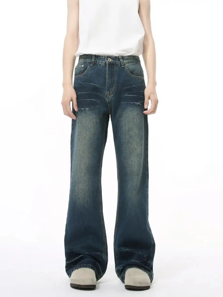 Japanese Brand Retro loose casual micro flared jeans Size US 32 / EU 48 - 1 Thumbnail