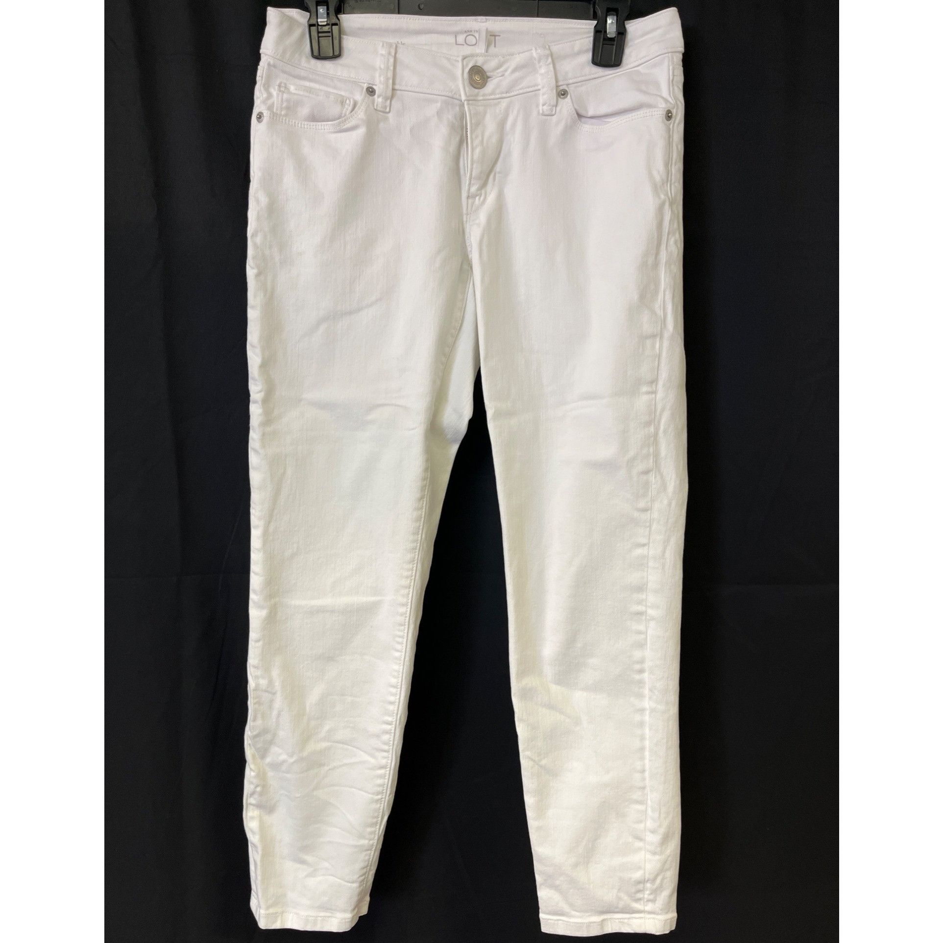 Loft Ann Taylor Loft Women's White Jeans/Skinny Ankle Sz 26/2 SKU Size 27" / US 4 / IT 40 - 1 Thumbnail
