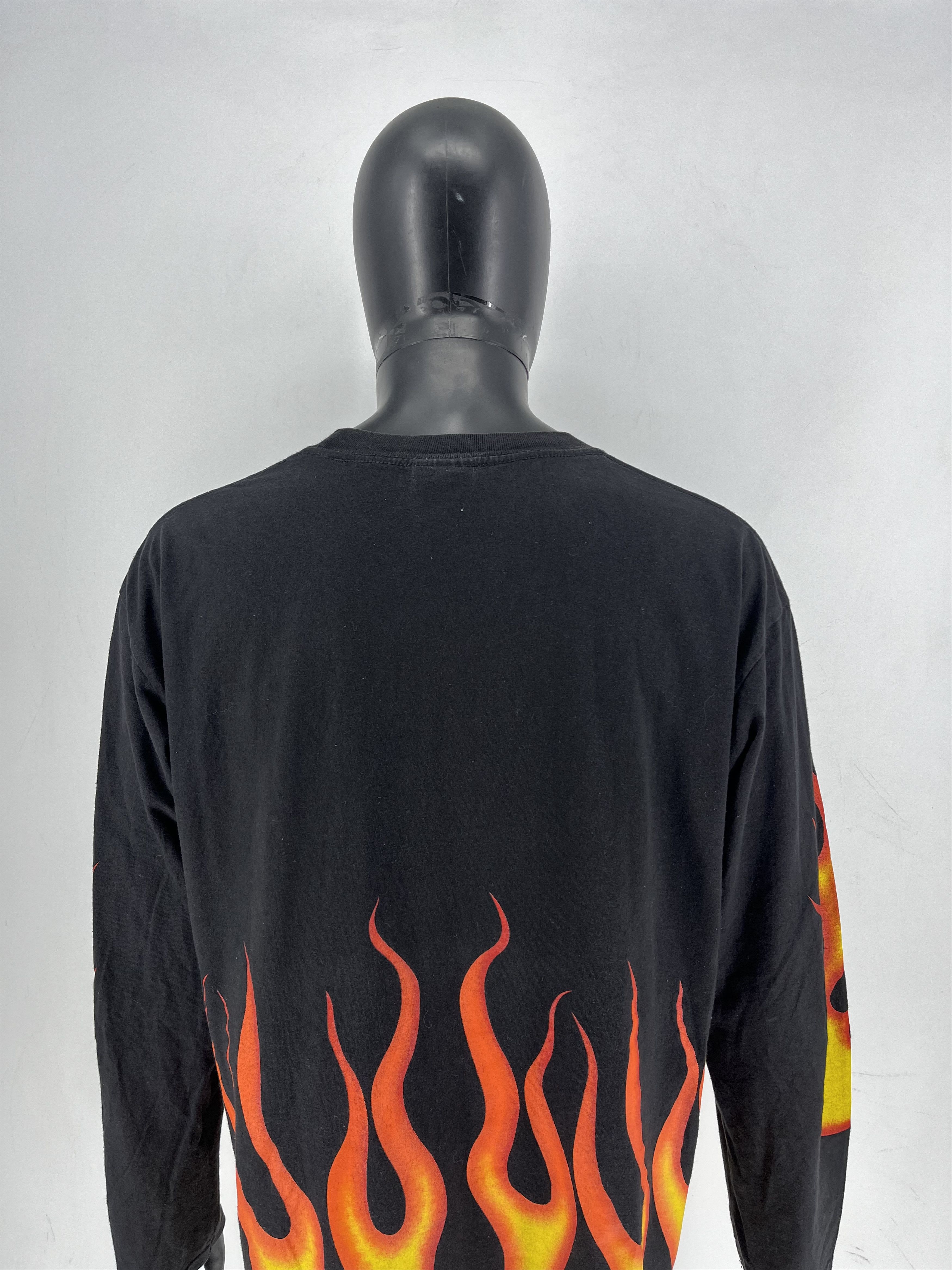 Band Tees Vintage Y2K Flame All Over Print Longsleeve Tee Size US L / EU 52-54 / 3 - 9 Thumbnail