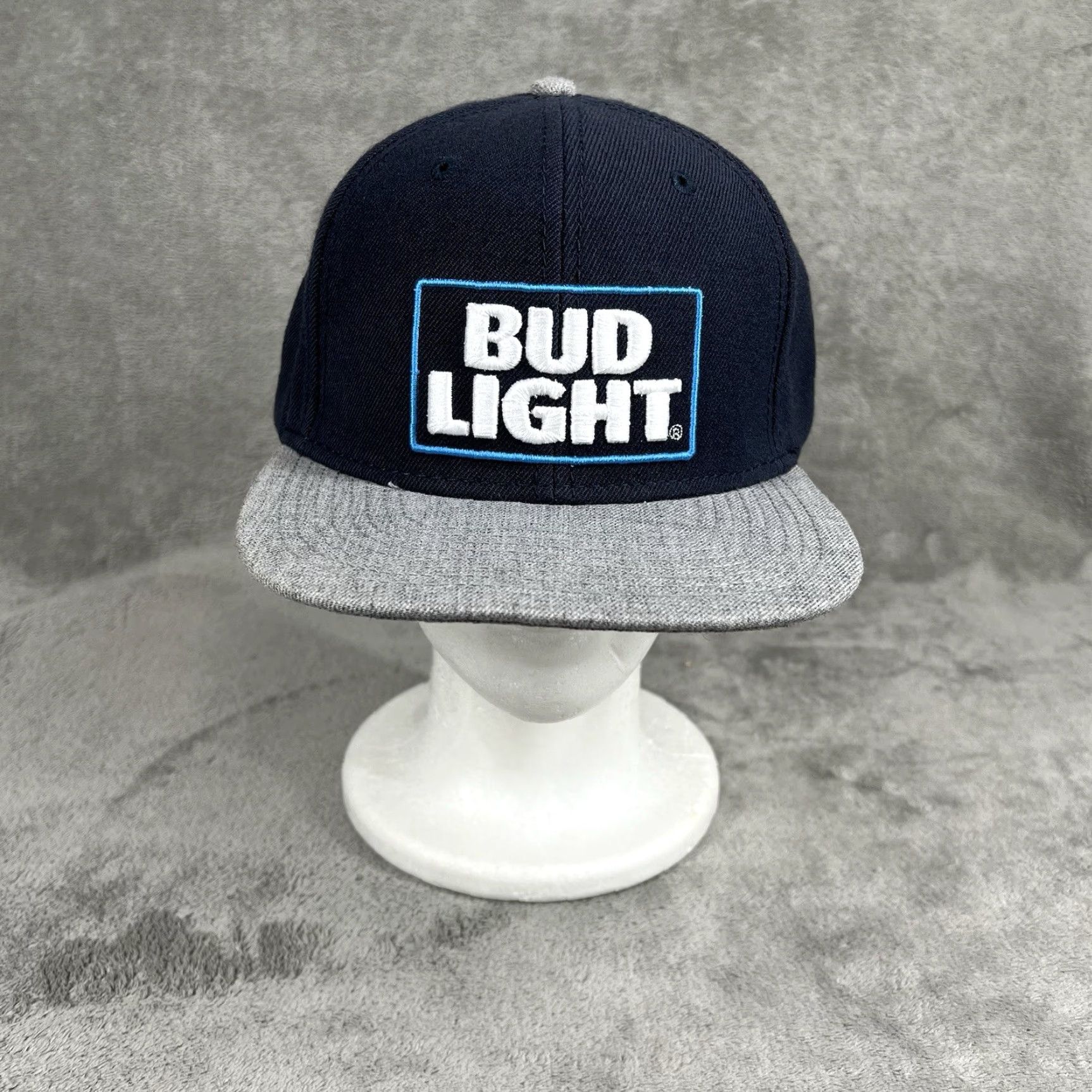 Vintage Bud Light H3 Headwear Snapback Hat Navy Cap Gray Brim Men Adjustable Logo Cap Navy Grey Wave Bud Light Shirt Size ONE SIZE - 2 Thumbnail