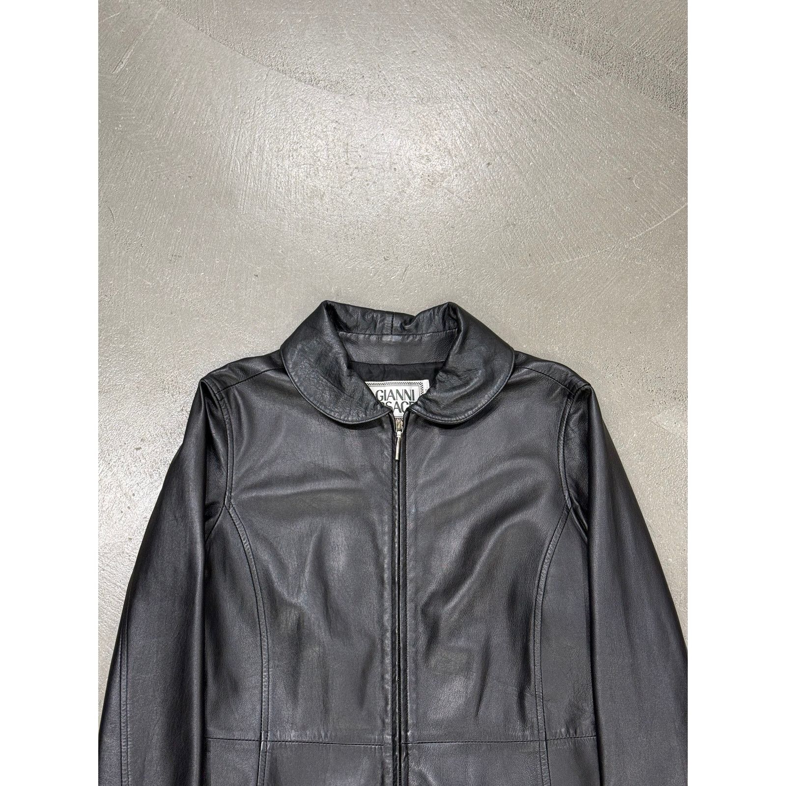 Versace 1990s Gianni Versace leather zip jacket Size US L / EU 52-54 / 3 - 4 Thumbnail