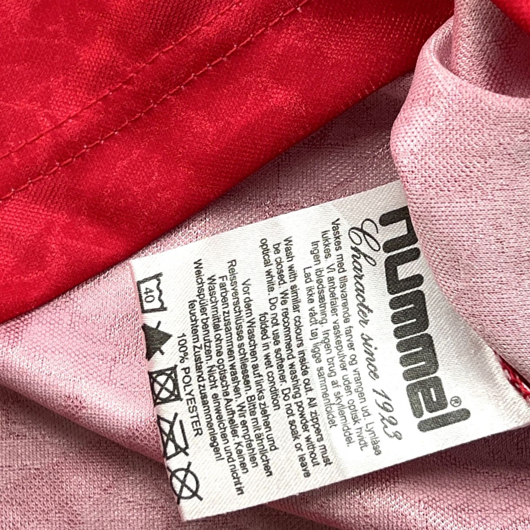 Hummel Hummel Denmark 1992 Home Jersey Mens Medium #9 Red Football T-Shirt Sports Quick Dry Polyester Shirt Size US M / EU 48-50 / 2 - 3 Thumbnail