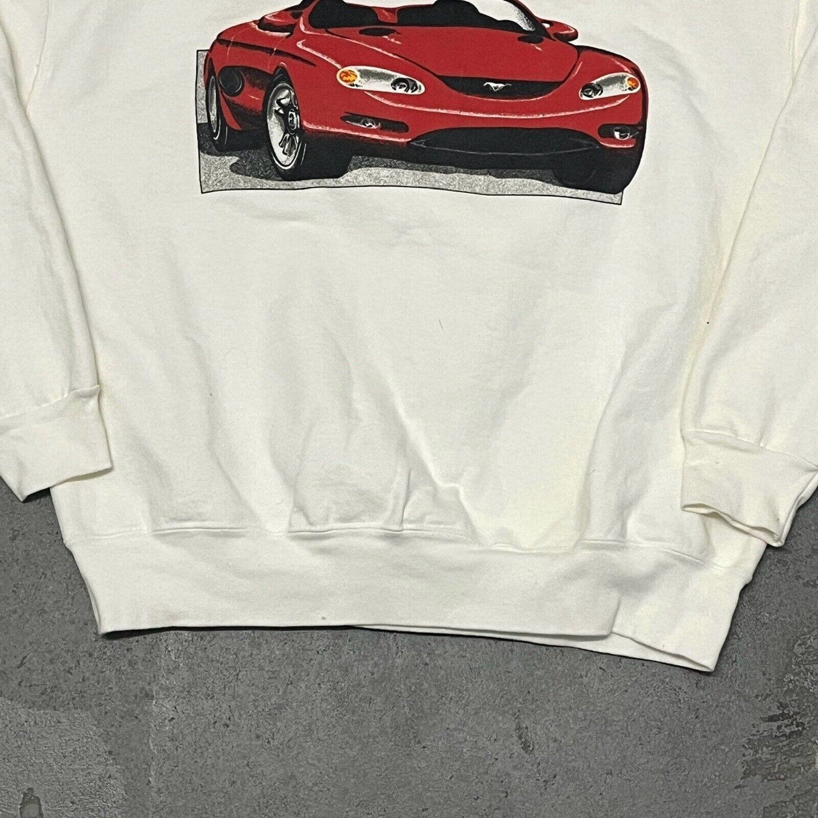 Fruit Of The Loom × Vintage VTG 1990’s FOTL Mach III Mustang Graphic Crewneck Sweater XL Size US XL / EU 56 / 4 - 5 Thumbnail