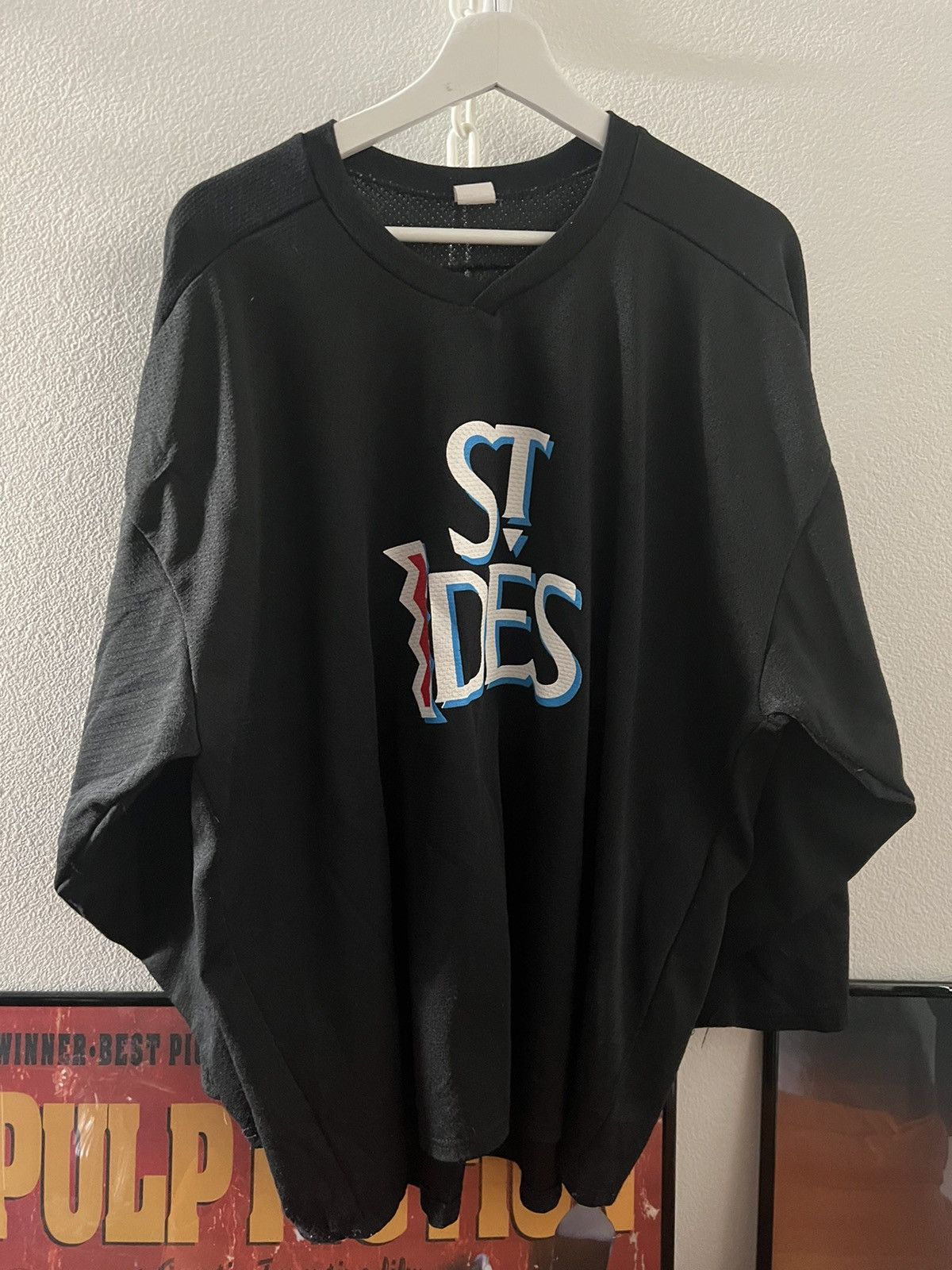 image of Vintage St Ides Jersey Rap Tee in Black, Men's (Size XL)