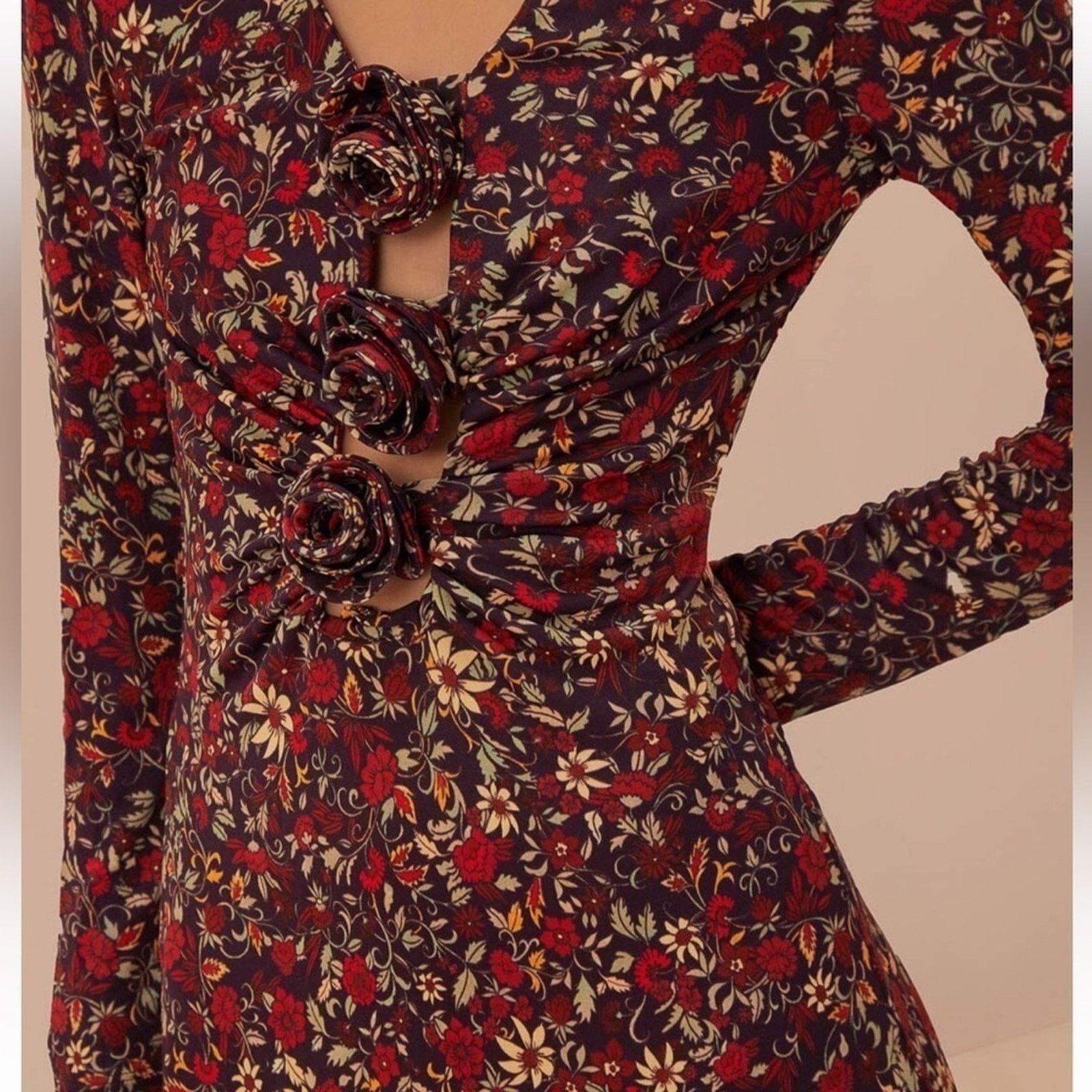 Farm Rio NWT FARM Rio Purple Chelsea Garden Flowers Knot Maxi Dress Size S / US 4 / IT 40 - 2 Thumbnail