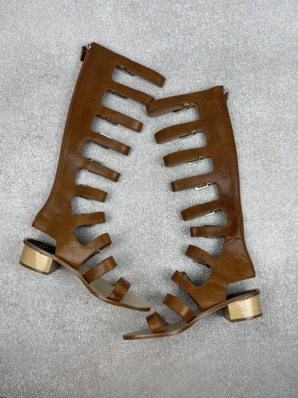 Other Laurence Dacade Brown Leather Halle Gladiator Sandals Size US 8 / IT 38 - 4 Thumbnail