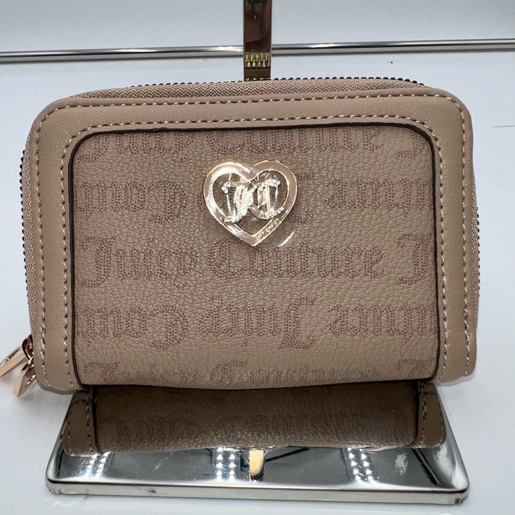Juicy Couture Juicy Couture Double Zip Bifold Beige Wallet Size ONE SIZE - 2 Thumbnail