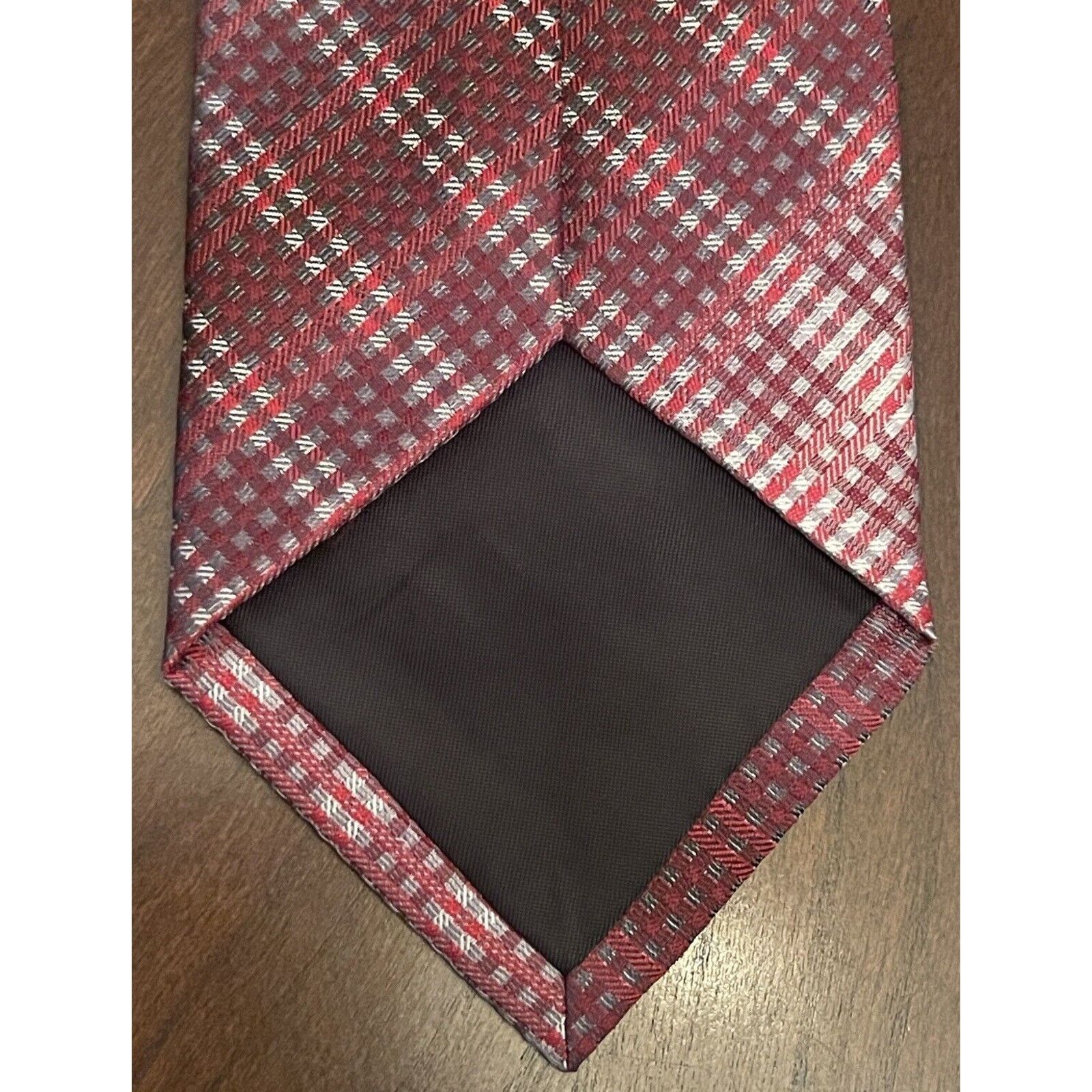 Van Heusen Van Heusen Red 100% Polyester Men’s Neck Tie Made In China Size ONE SIZE - 2 Thumbnail