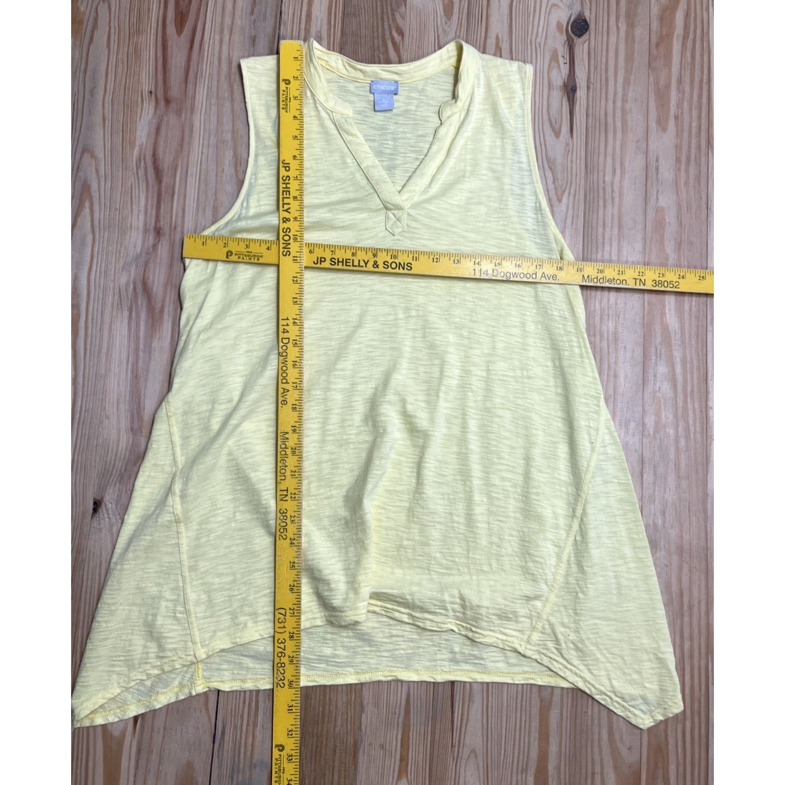 Chicos Chicos Sleeveless Top Size 2 Yellow Popover Size XS / US 0-2 / IT 36-38 - 5 Thumbnail