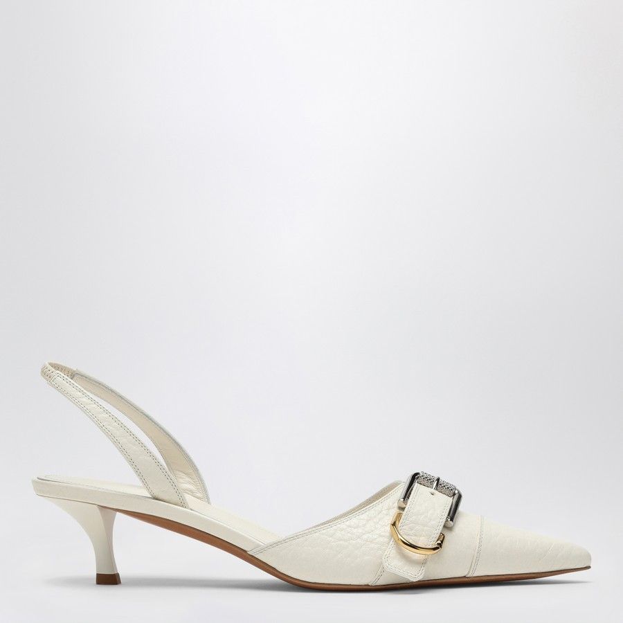 o1d2blof0824 Leather Decllete in Ivoy White