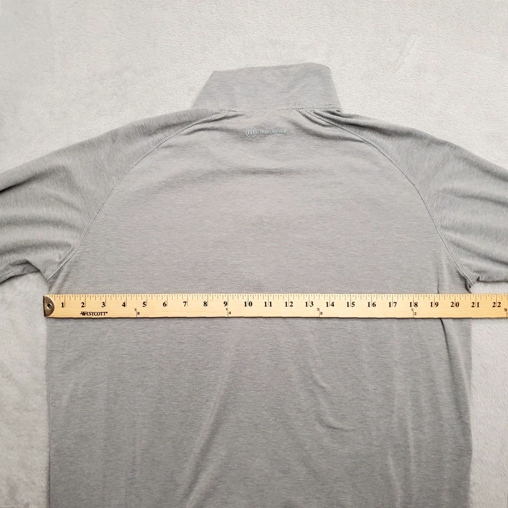 TravisMathew Travis Mathew Golf Shirt Mens M Gray 1/4 Zip Long Sleeve Performance Blend Shirt Mens Size US M / EU 48-50 / 2 - 7 Thumbnail