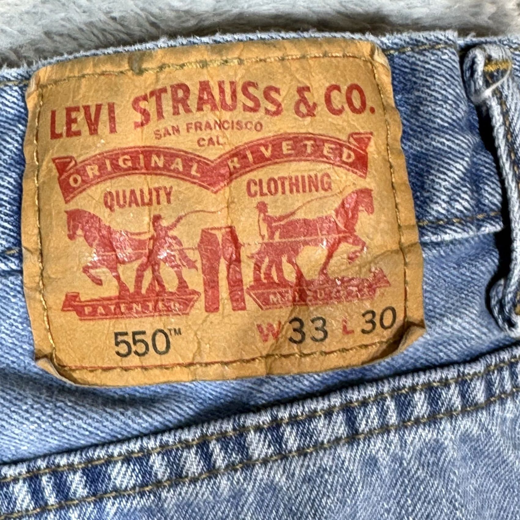 Levi's Levi’s 550 Relaxed Fit Jeans Men 33x30 Blue Denim Mid-Rise Straight Leg Zip Fly Size US 33 - 5 Thumbnail