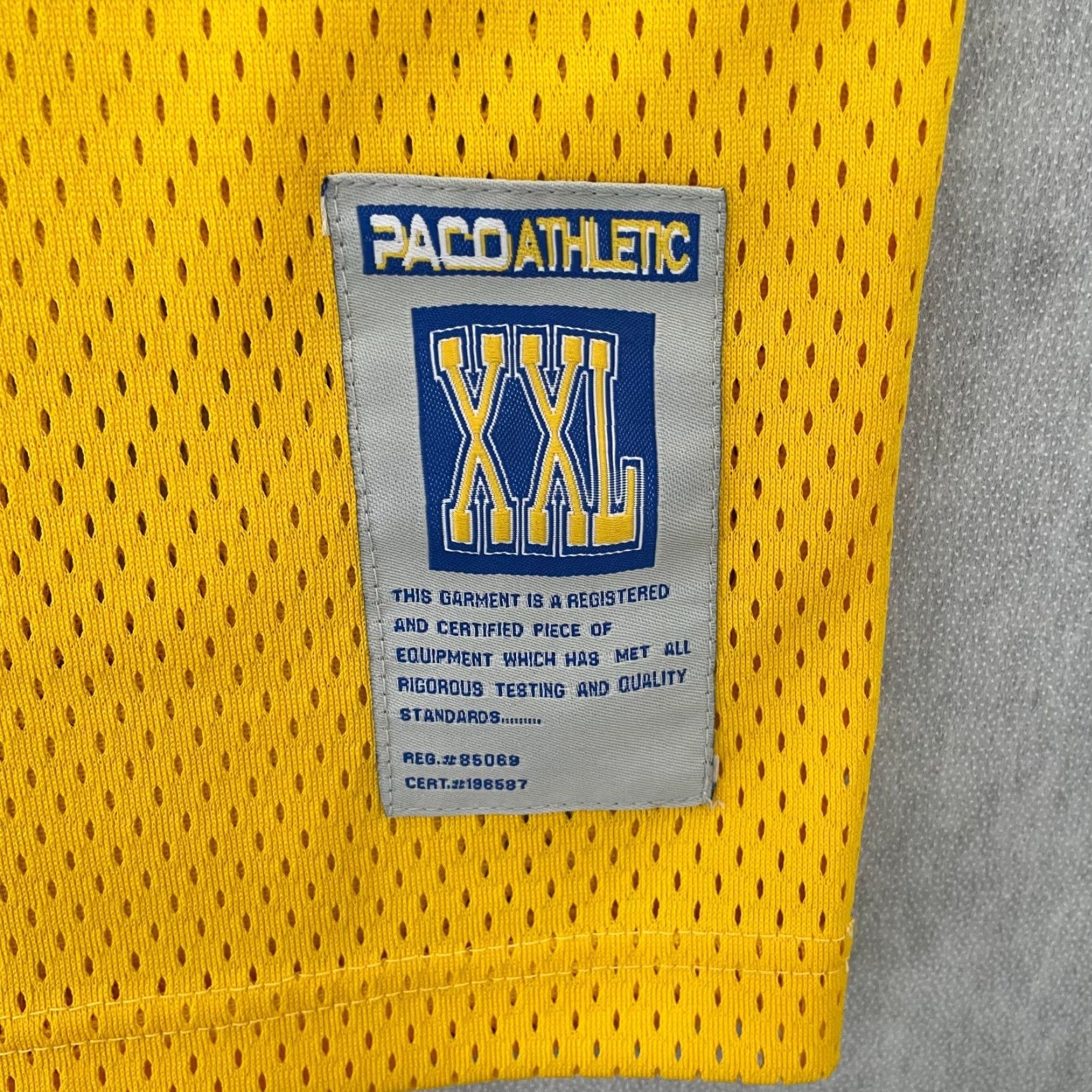 Vintage VINTAGE Paco Athletics Shirt Adult 2XL Yellow Football Jersey 90s Streetwear Mens Shirt Size US XXL / EU 58 / 5 - 6 Thumbnail