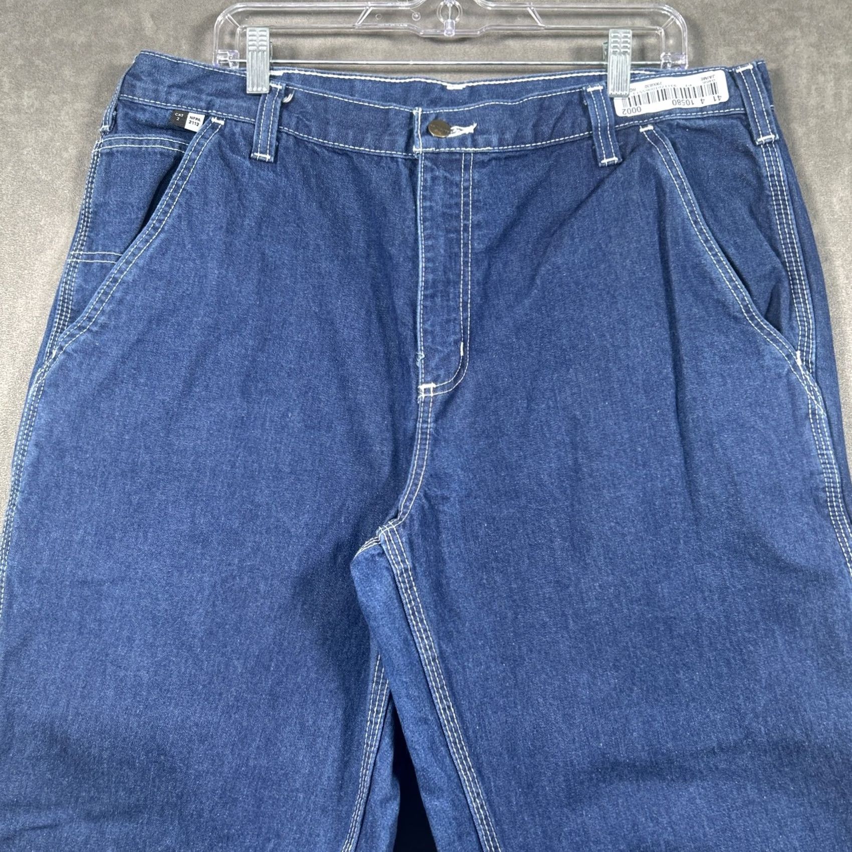 Carhartt Carhartt Mens Jeans Blue Denim Flame Resistant 100% Cotton Work 38x34 Size US 38 / EU 54 - 2 Thumbnail