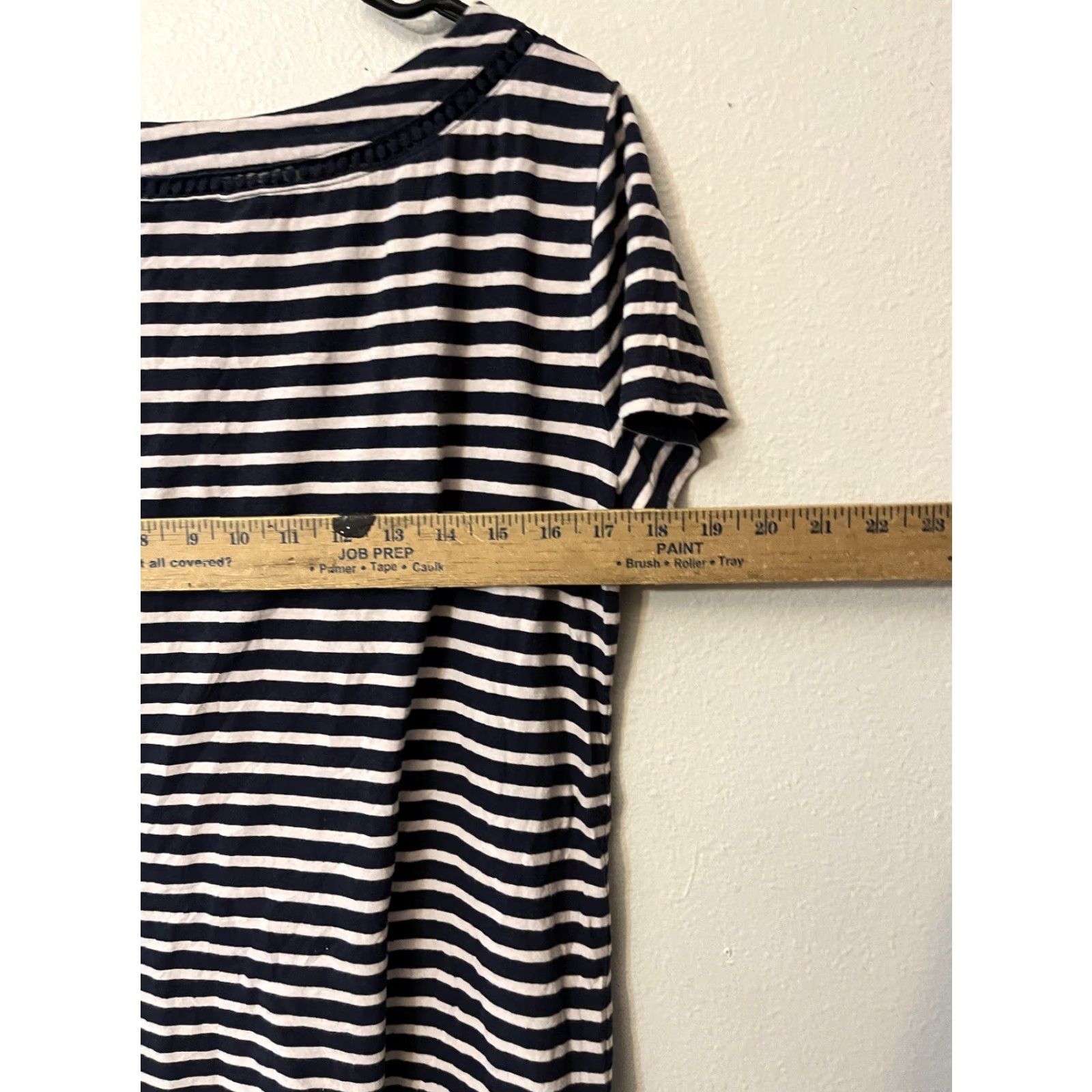 Nautica Nautica T-Shirt Women Blue Striped Short Sleeve Round Neck Cotton Size L Size L / US 10 / IT 46 - 5 Thumbnail