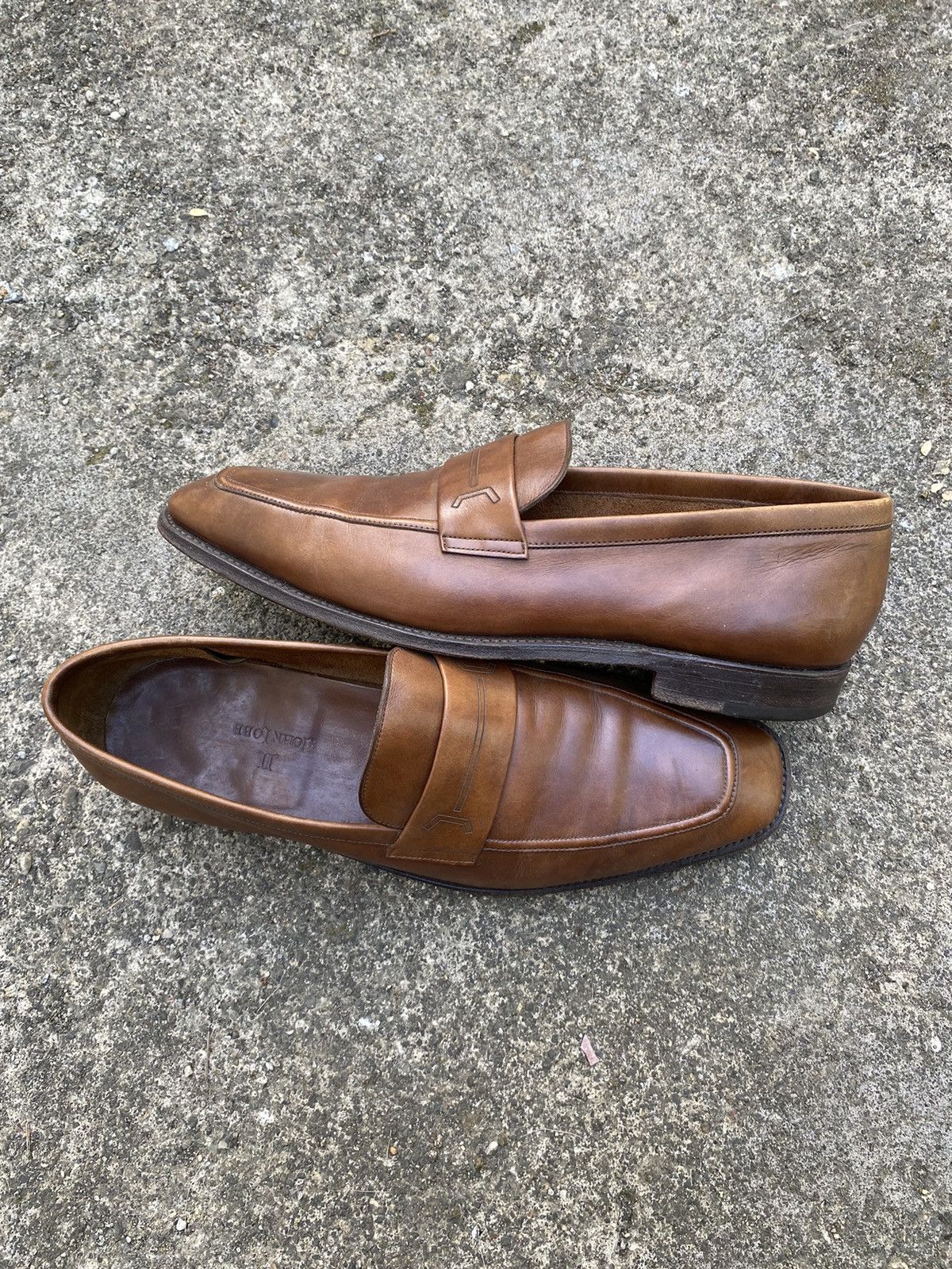 John Lobb Kipling brown leather museum calf loafers 8E Size US 8 / EU 41 - 1 Thumbnail