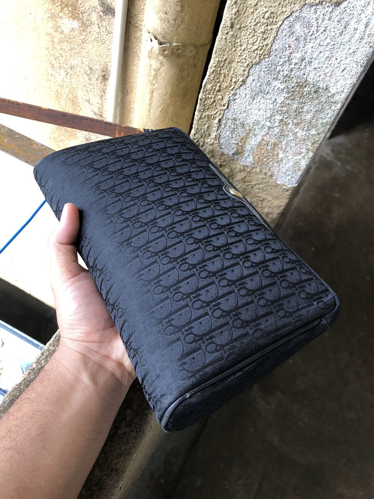 Christian Dior Monsieur Vintage Christian Dior Monogram Clutch Bag Black Size ONE SIZE - 13 Thumbnail