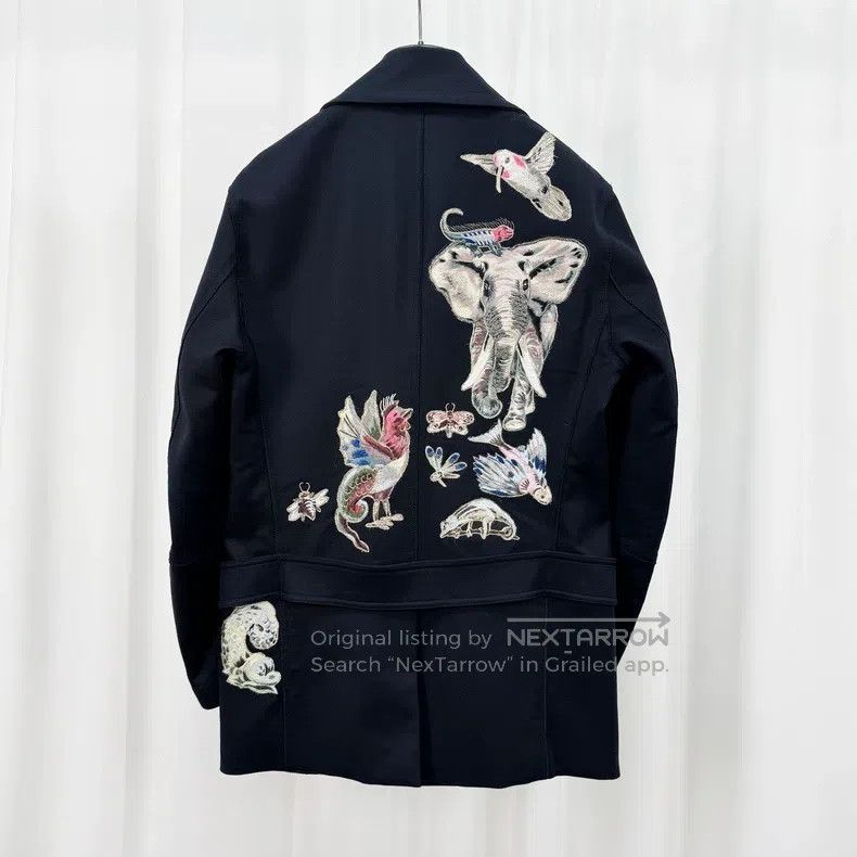 Valentino Valentino Gold-threaded animal embroidered coat Size US M / EU 48-50 / 2 - 2 Thumbnail