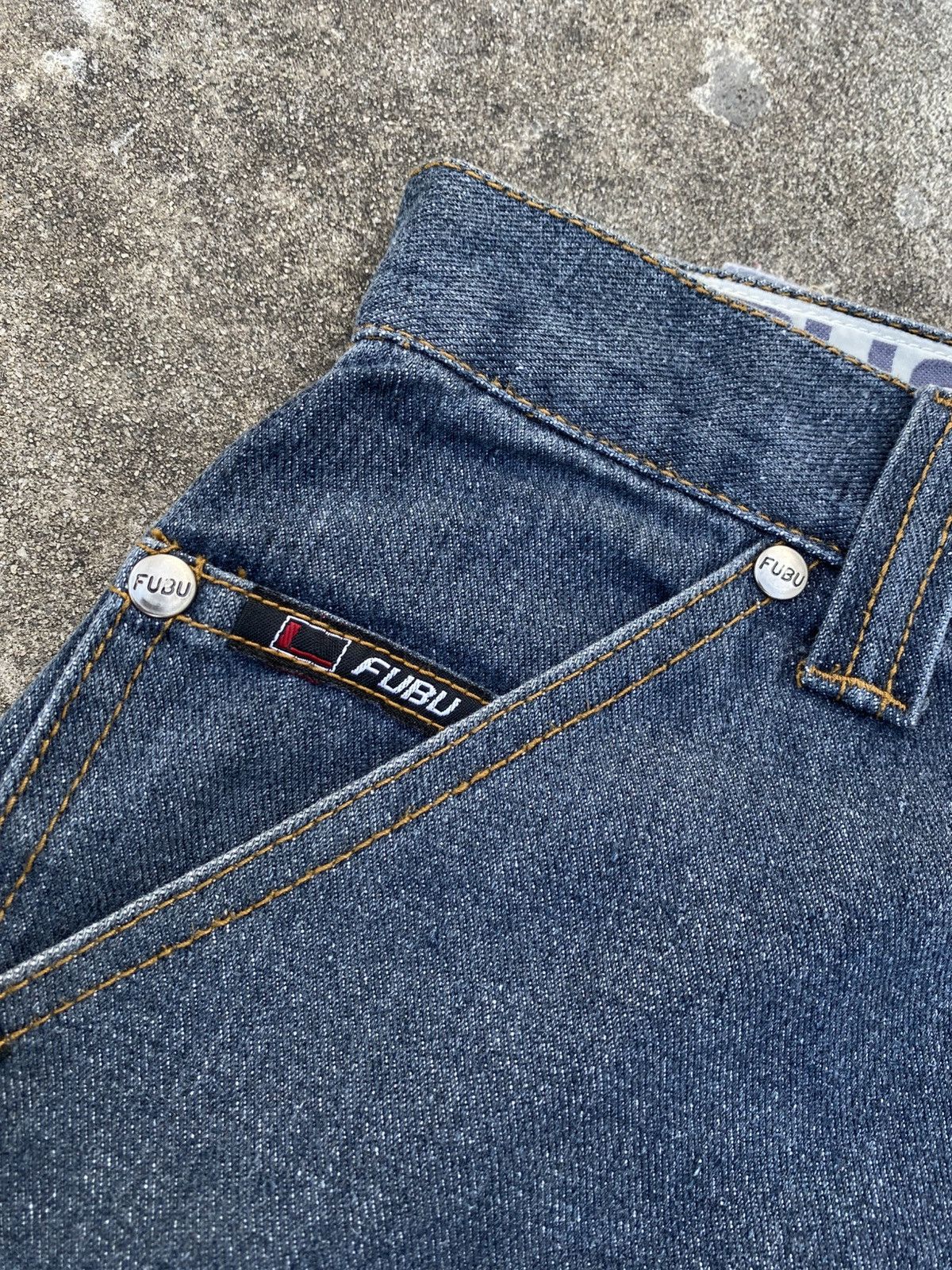 Fubu Vintage Y2K Fubu Denim Carpenter Logo Embroidery Size US 34 / EU 50 - 12 Thumbnail