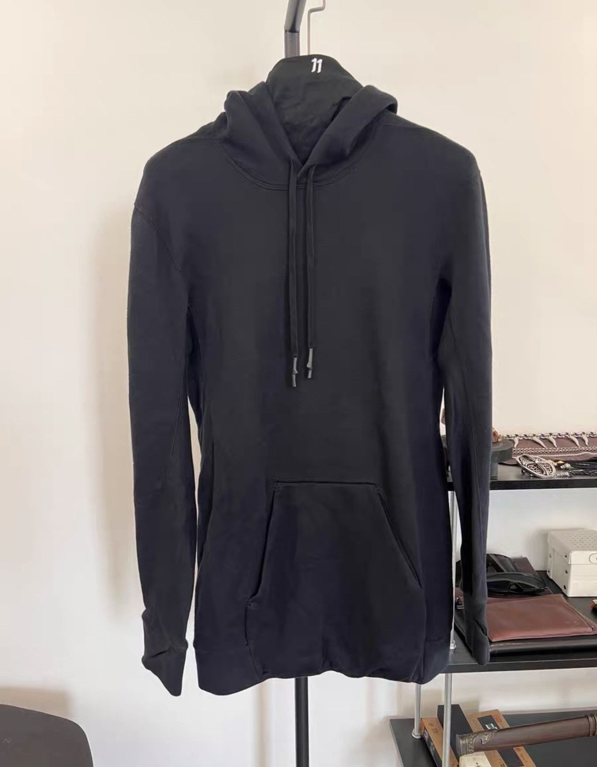 11 By Boris Bidjan Saberi 11ByBBS Slogan Print Hoodie with Balaclava Size US XS / EU 42 / 0 - 1 Thumbnail