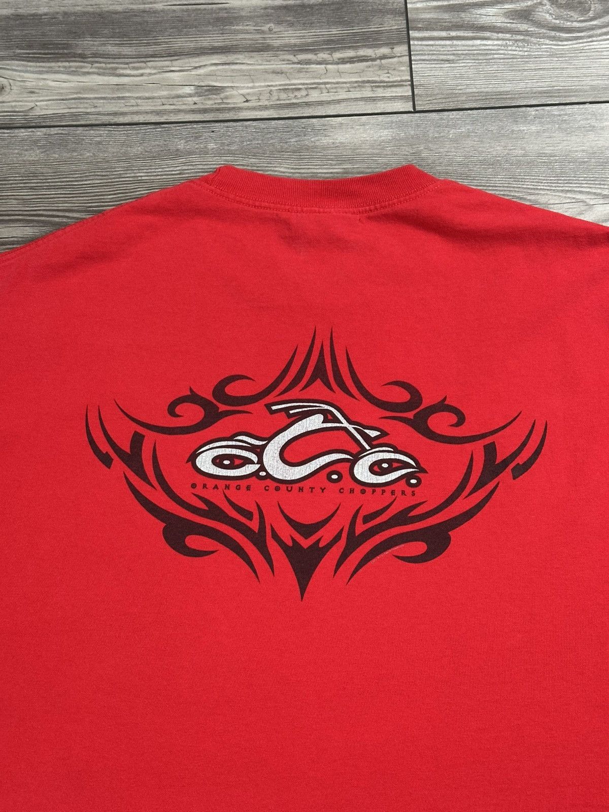 Vintage × West Coast Choppers Vintage Y2K Orange County Choppers Biker T Shirt Size US XL / EU 56 / 4 - 4 Thumbnail