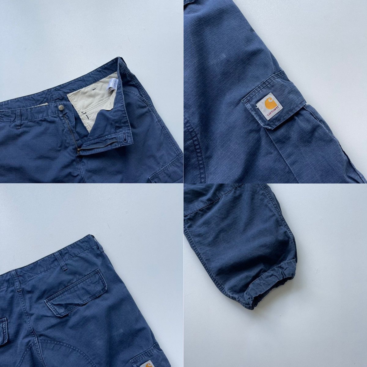 Carhartt Wip Carhartt WIP Regular Fit Cargo Baggy Pants Washed Blue Size US 38 / EU 54 - 6 Thumbnail