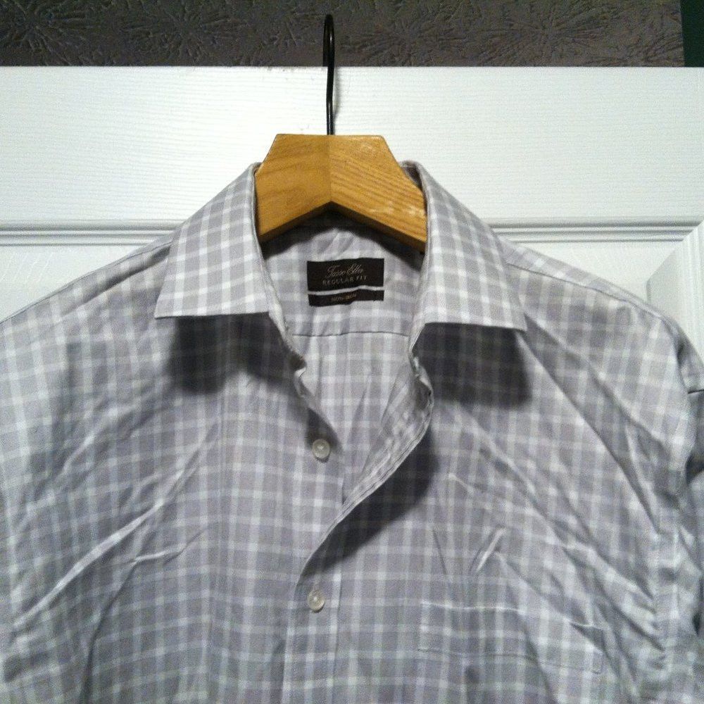 Tasso Elba TASSO ELBA MEN'S 100%COTTON DRESS SHIRT SIZE: 17/36-37 Size US XL / EU 56 / 4 - 1 Thumbnail