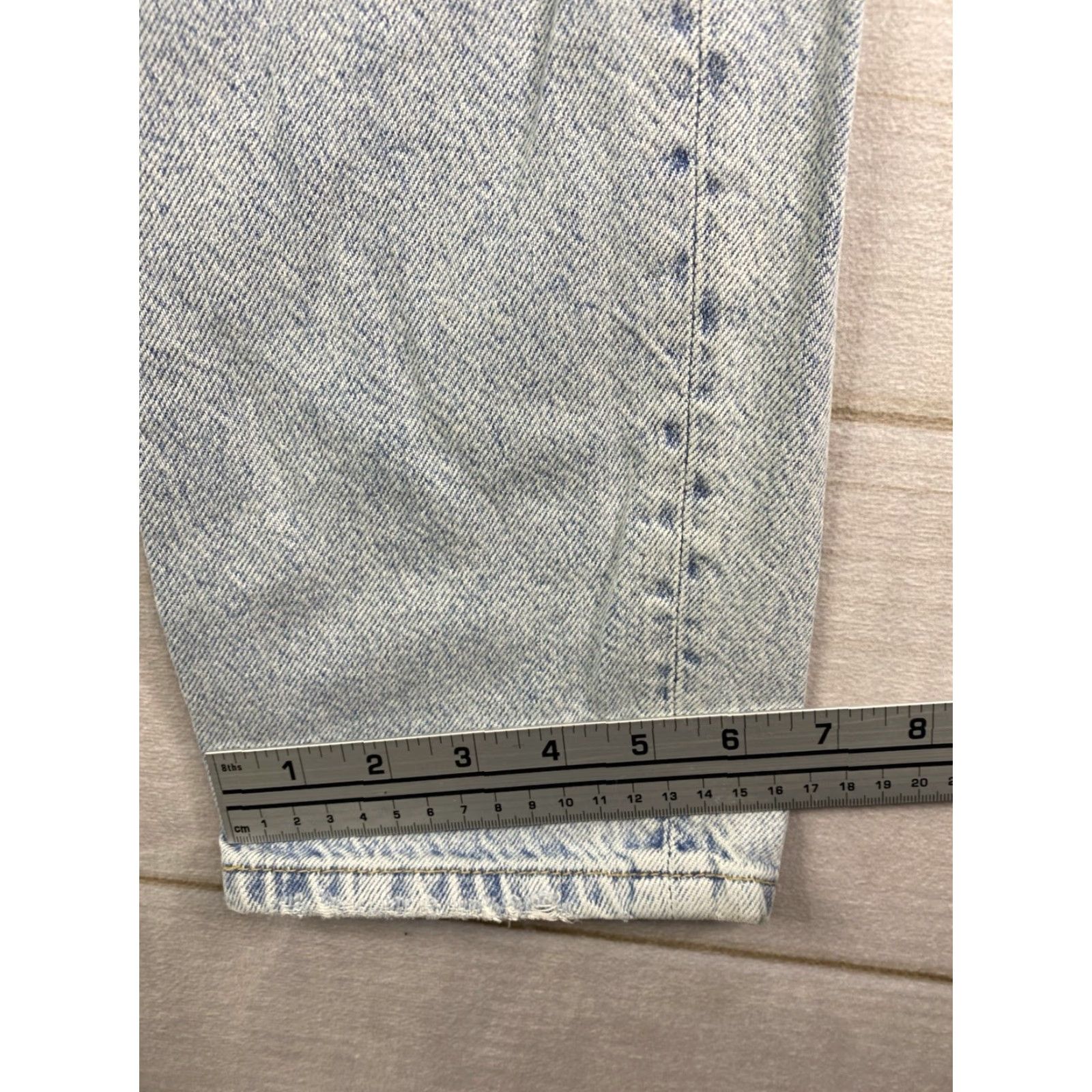 Vintage We the Free Jeans Womens Boyfriend 24 Blue Distressed Denim Button Fly Regular Waist 5-Pocket Bohemian Distressed Size 42" / US 20 - 7 Thumbnail