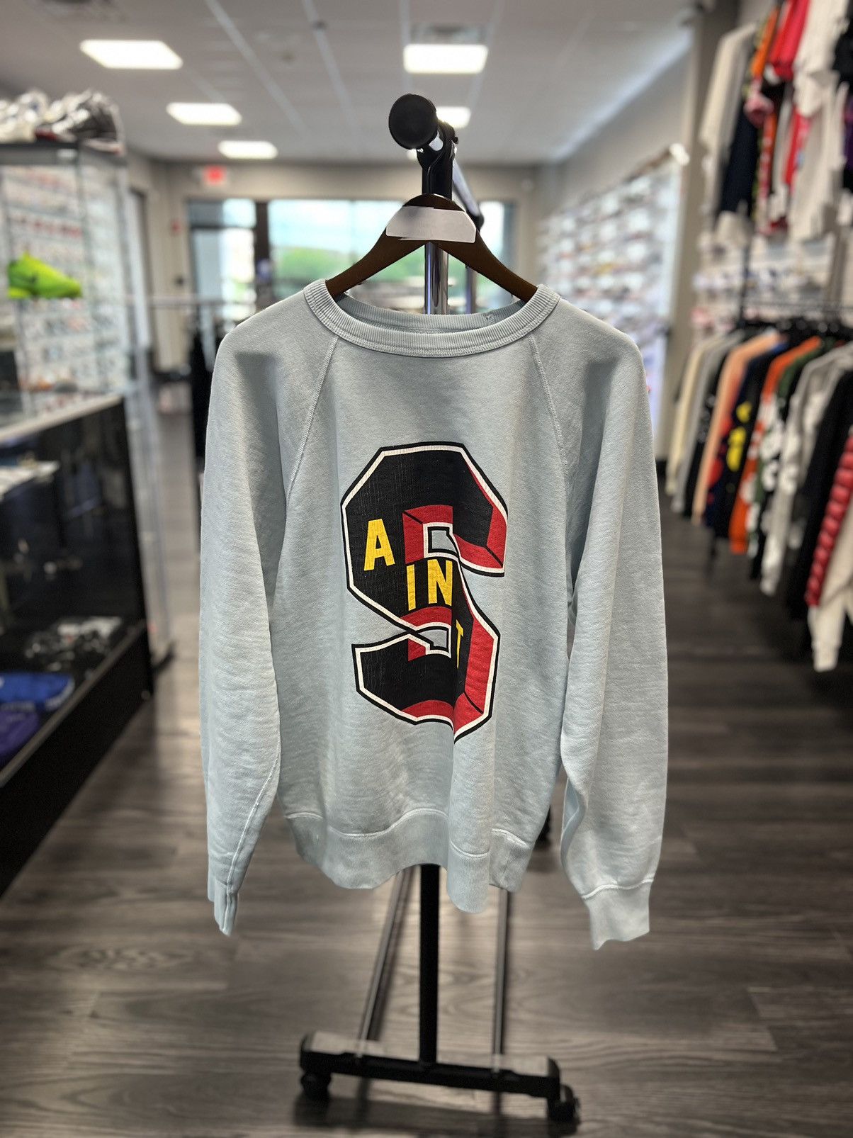 Saint Michael x Denim Tears Light Blue ST Crewneck