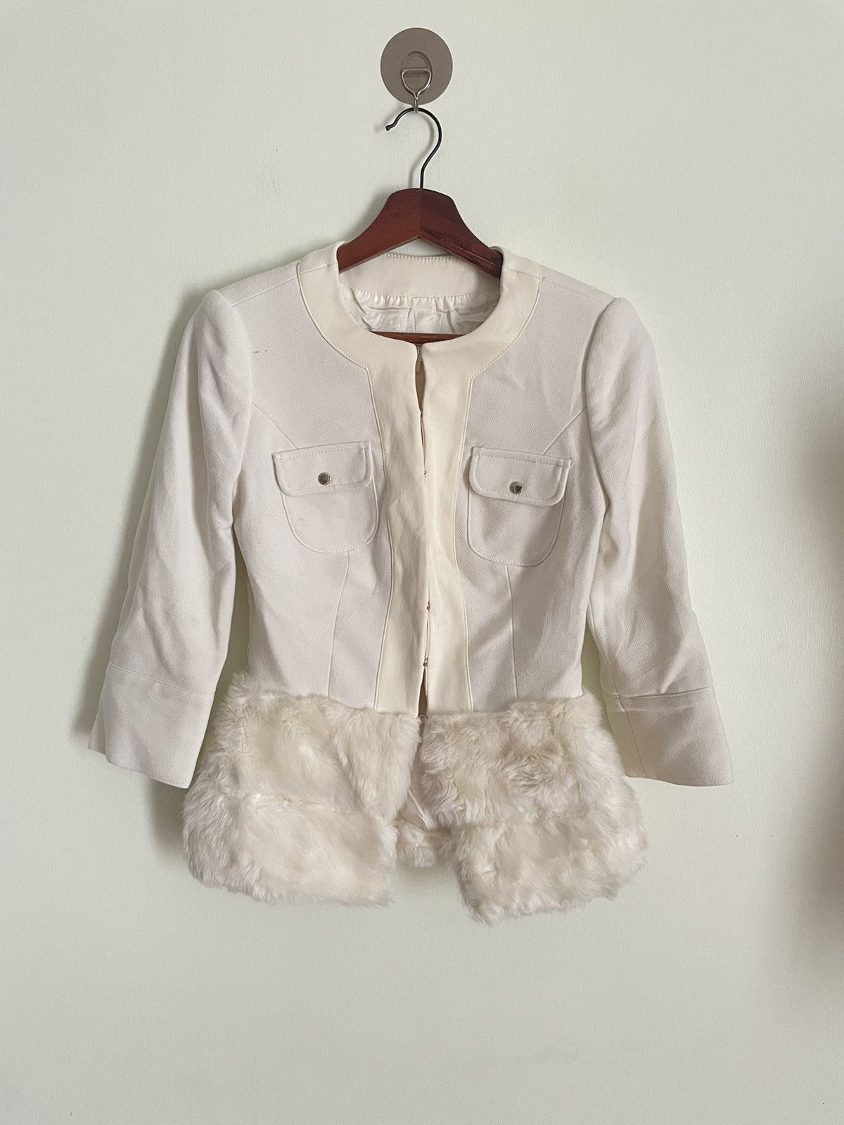 Elisabetta Franchi White Jacket by Elisabetta Franchi Size S / US 4 / IT 40 - 1 Thumbnail