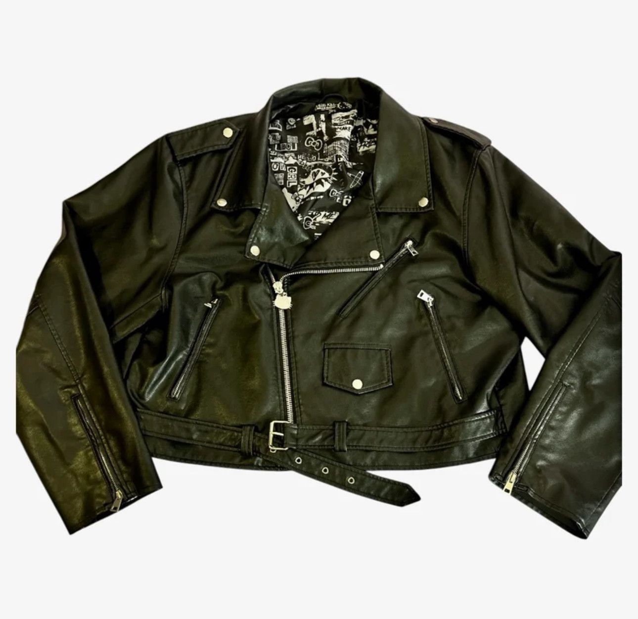 Dolls Kill Dolls Kill x Hello Kitty Faux Moto Jacket Plus Size2x Size XXL / US 16-18 / IT 52-54 - 2 Thumbnail