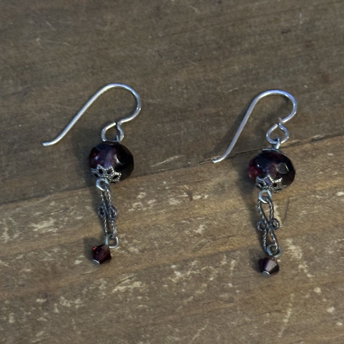 Other Cheryl Reis dark silver purple crystal Y necklace & earrings Size ONE SIZE - 4 Thumbnail
