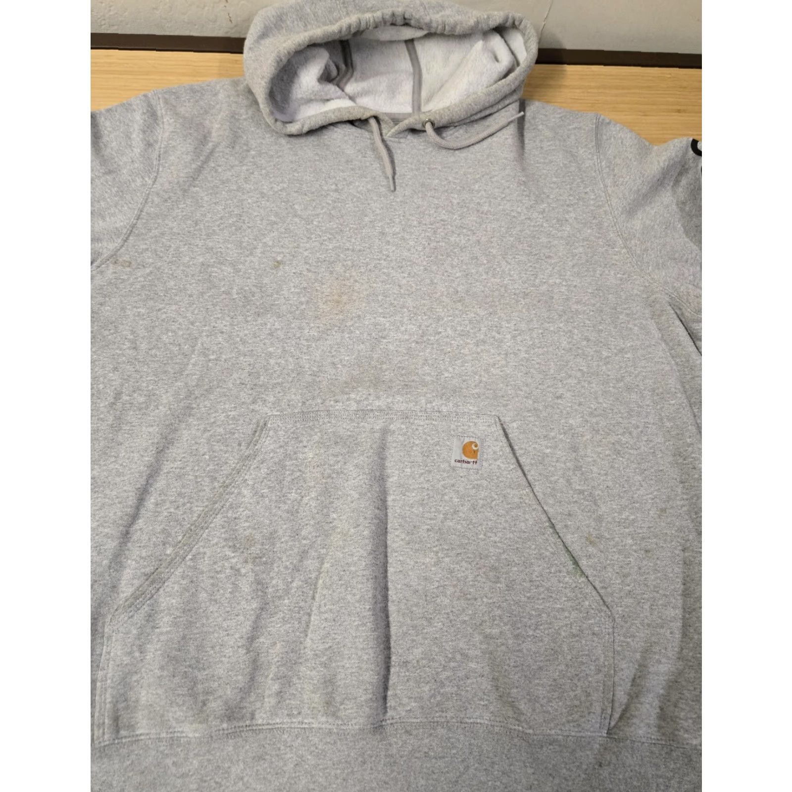 Carhartt VINTAGE Carhartt Hoodie Mens 2XL Gray Original Fit Logo Sleeve Graphic Pullover Fleece Size US XXL / EU 58 / 5 - 3 Thumbnail