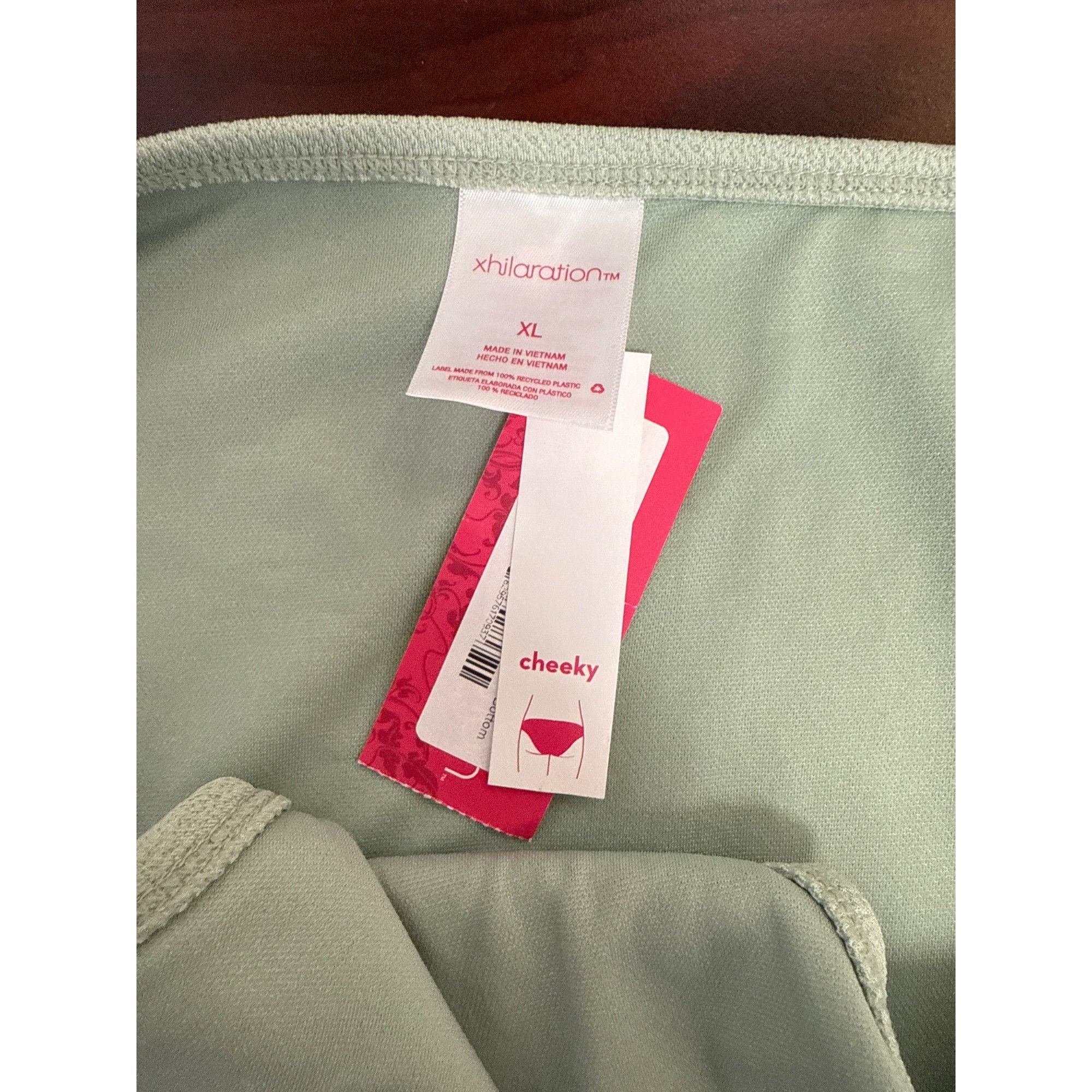 Other Xhilaration Womens Cheeky Bikini Bottoms XL Light Green Swim Size ONE SIZE - 4 Thumbnail