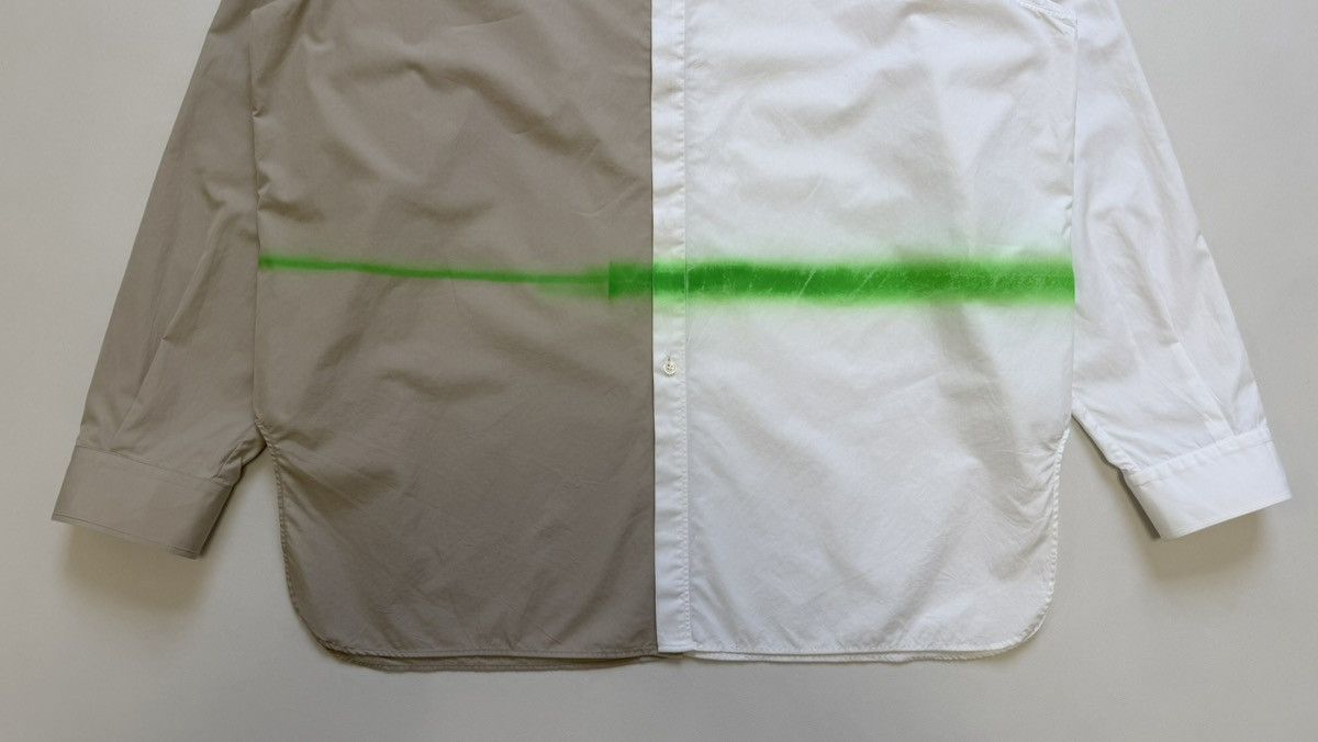 Maison Margiela A/W 17 Sample Split Colour Spray Paint Print Shirt Size US XL / EU 56 / 4 - 9 Thumbnail